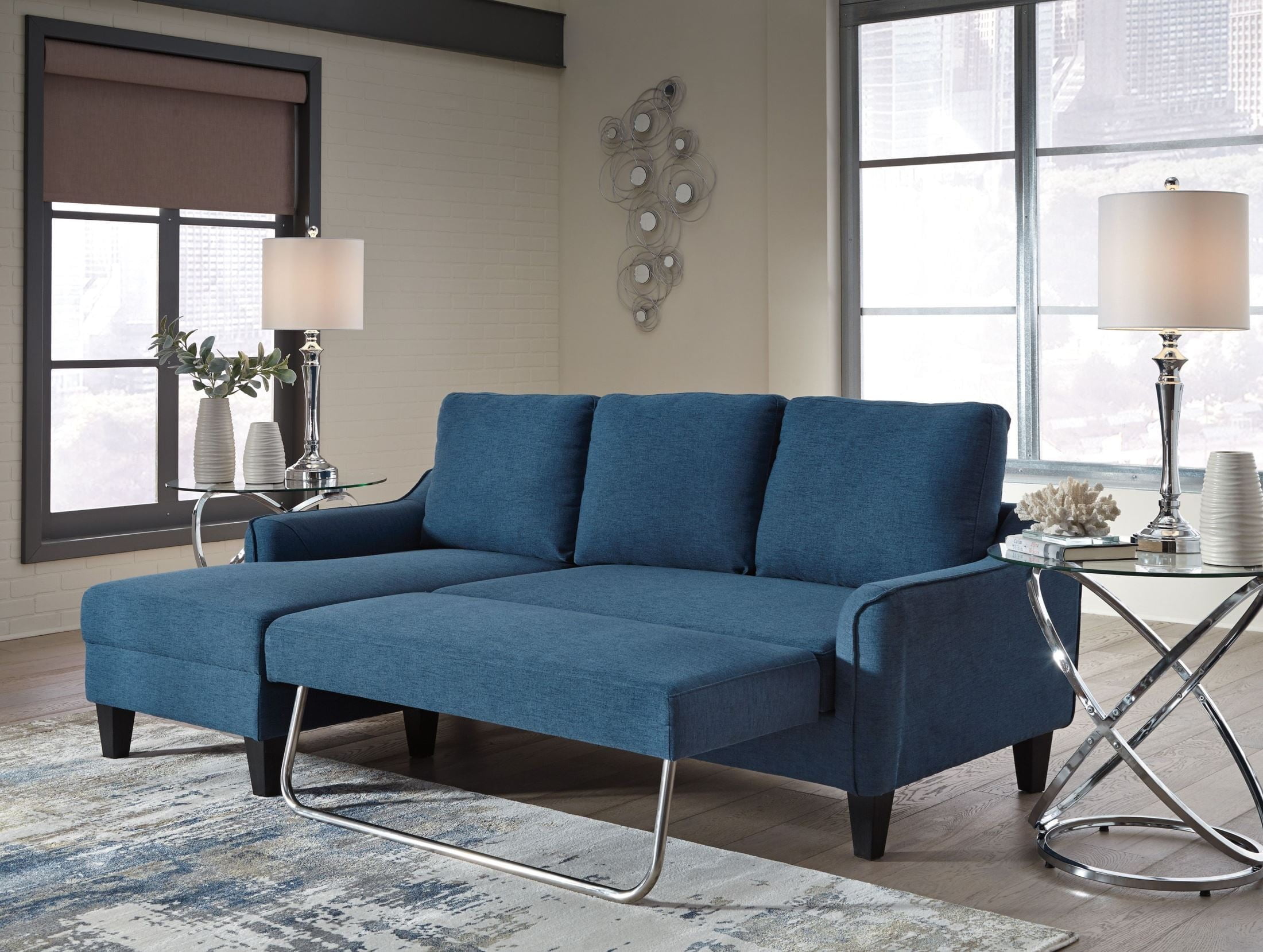 Jarreau Queen Sofa Sleeper Blue Signature Design by Ashley Furniture