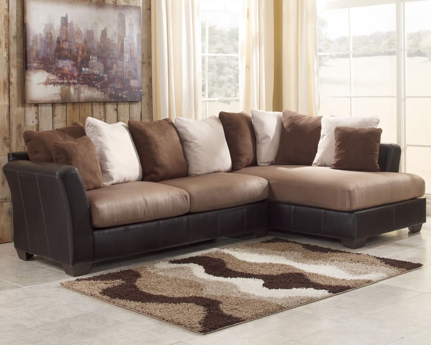 Masoli Mocha Sectional Sofa Set Signature Design by Ashley 