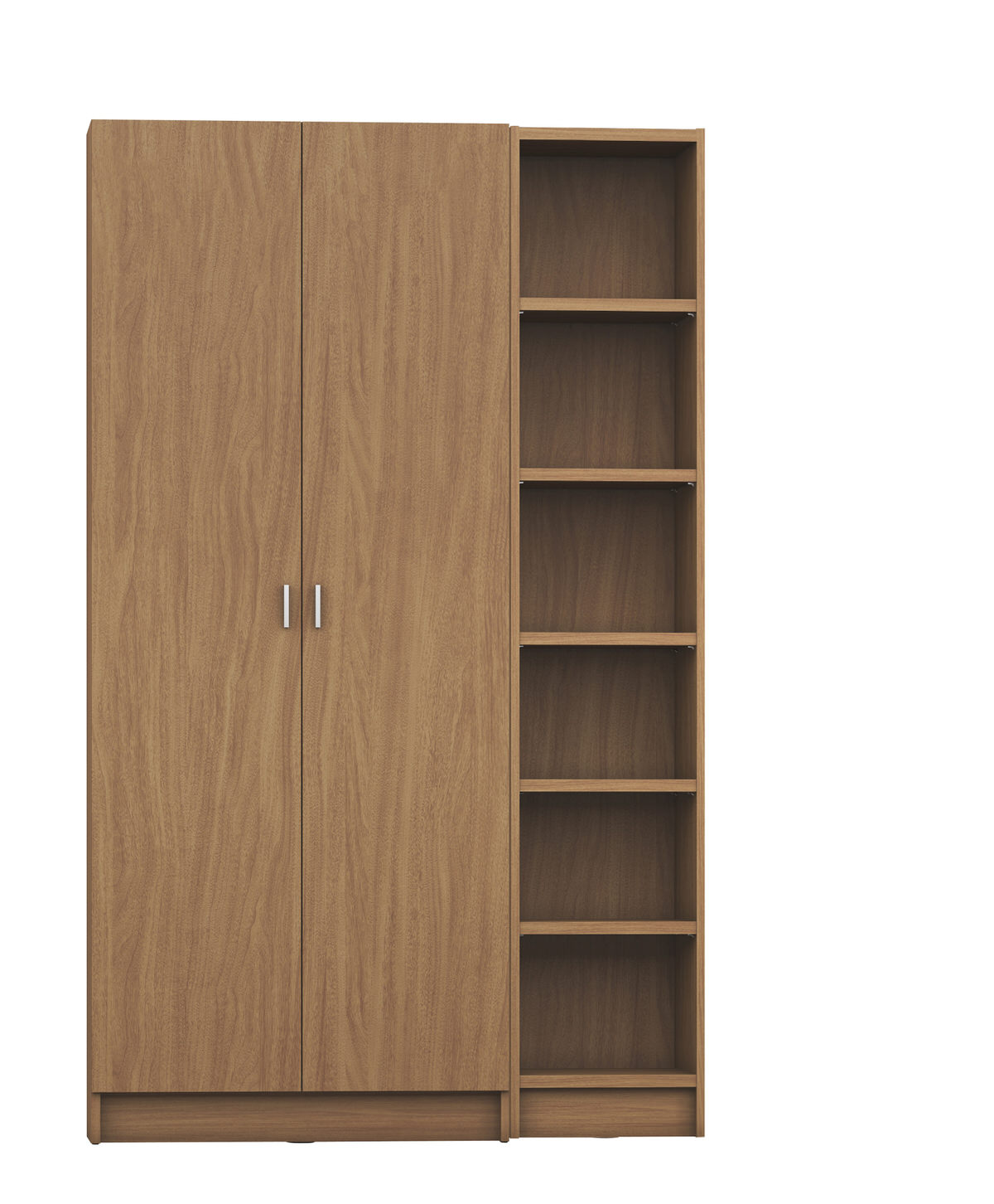 Greenwich Maple Cream 2 Piece 12 Wide And Narrow Shelves Bookcase W 2 Doors By Manhattan Comfort