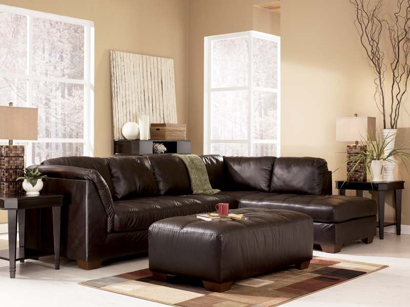 Harrington Chocolate Sectional Sofa Signature Design by 