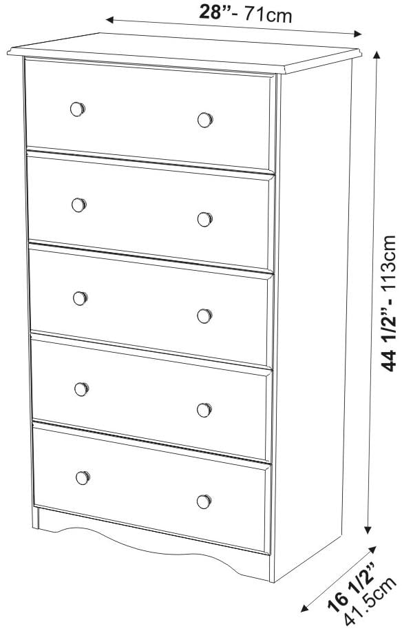 5 Drawer Chest (The Bronx Collection) by Palace Imports