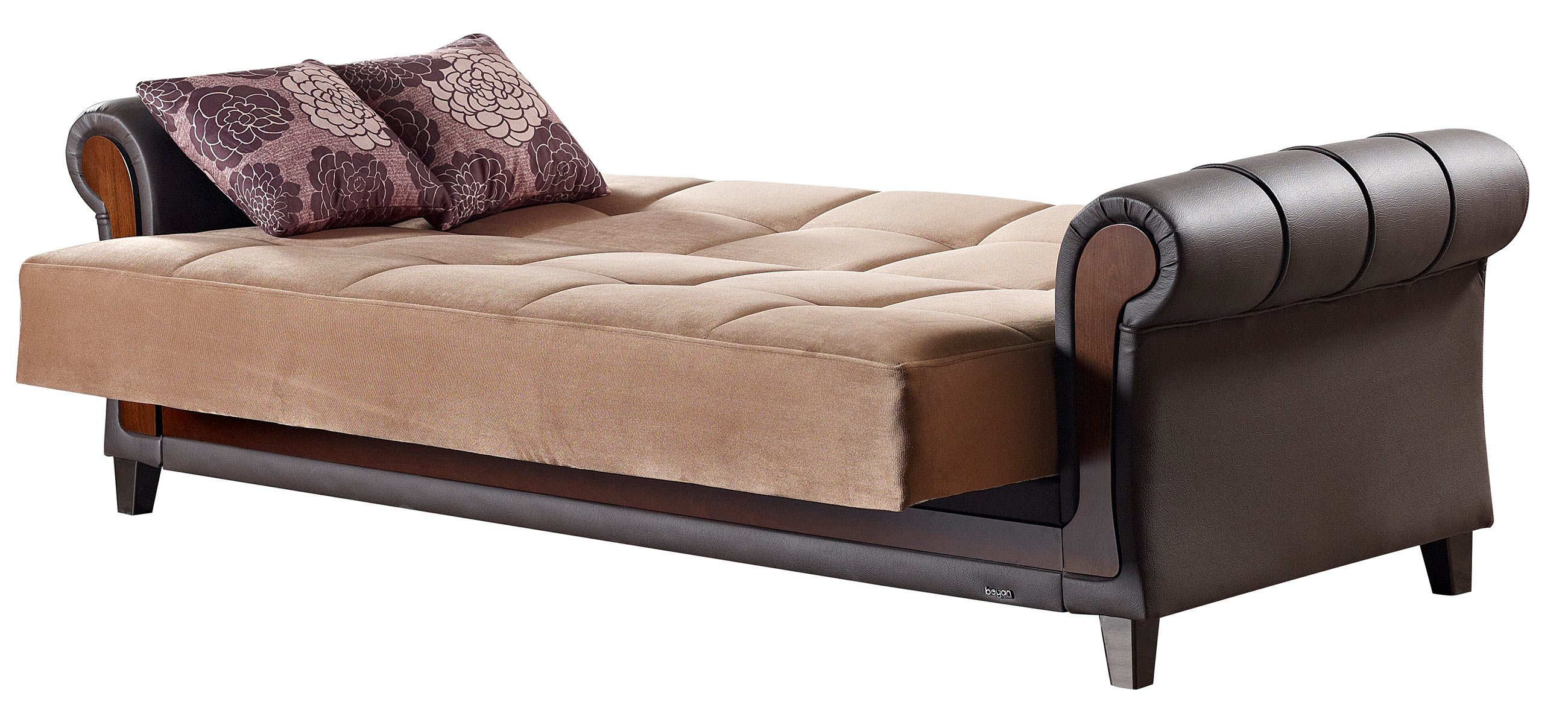 Long Island Brown Fabric Sofa Bed by Empire Furniture USA