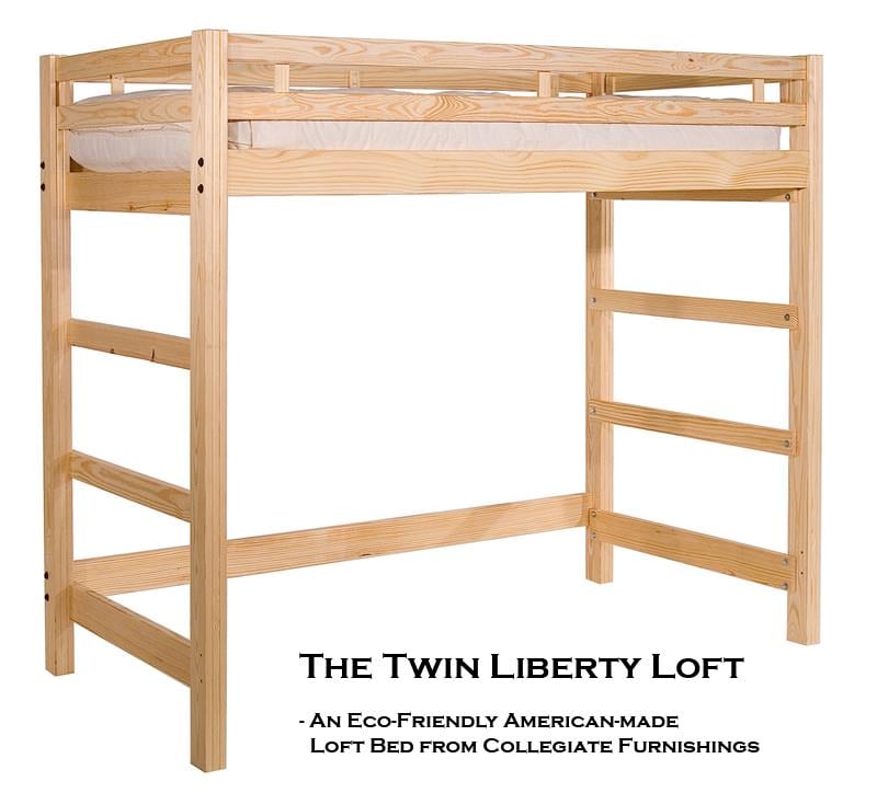 Liberty Loft Solid Pine Bed by Collegiate Furnishings