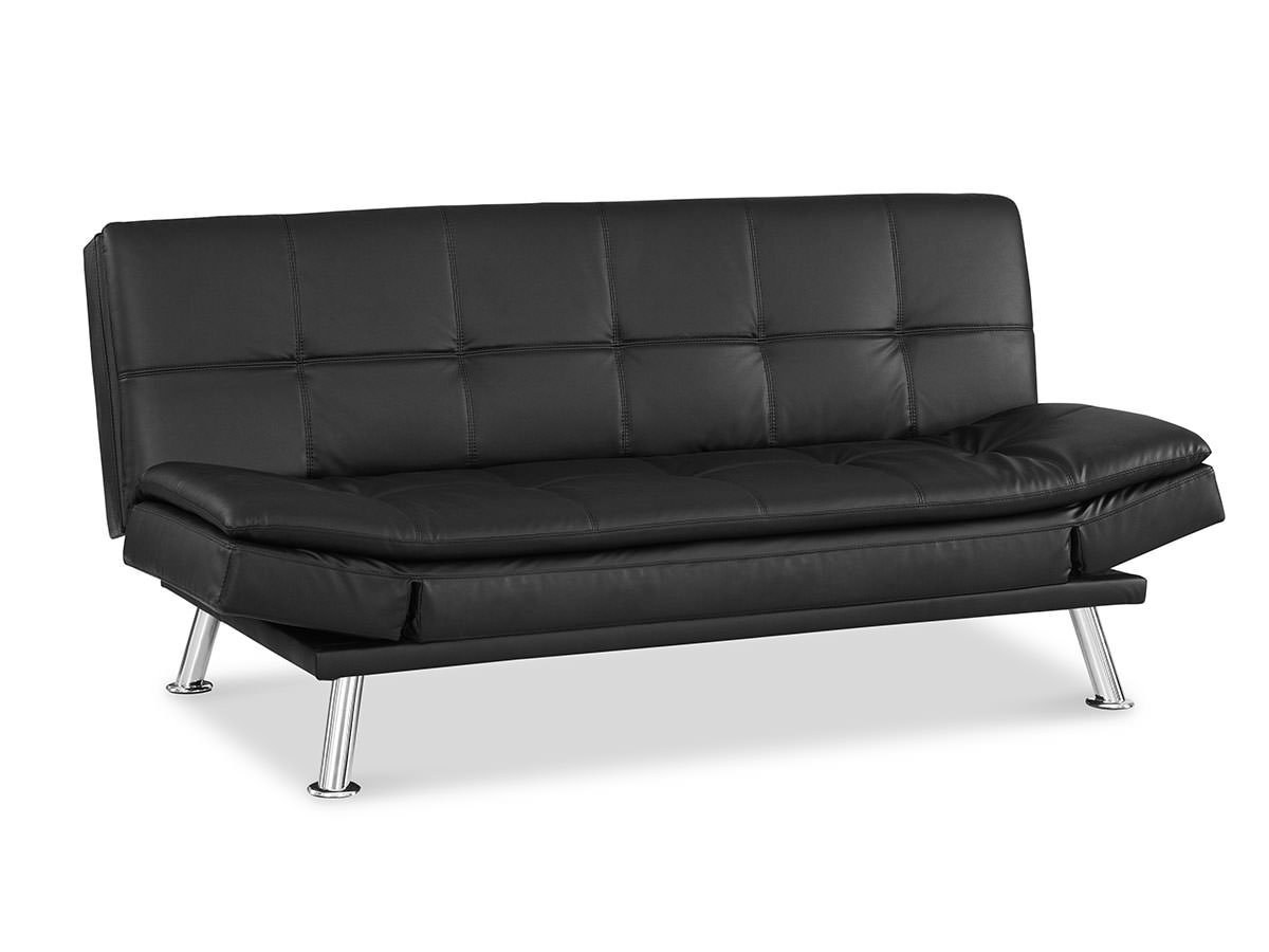 niles faux leather convertible sofa