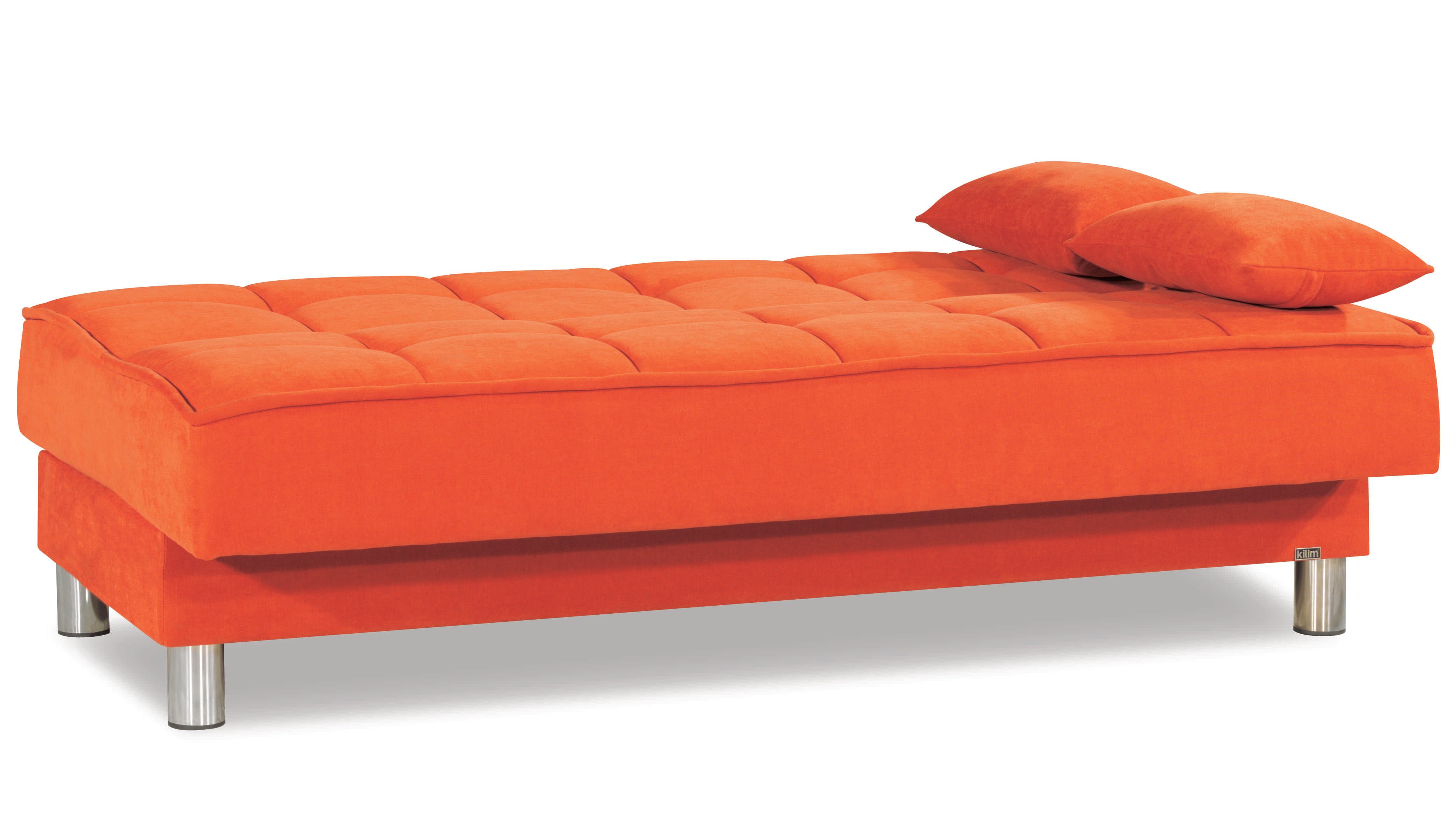Smart Fit Orange Convertible Sofa by Casamode