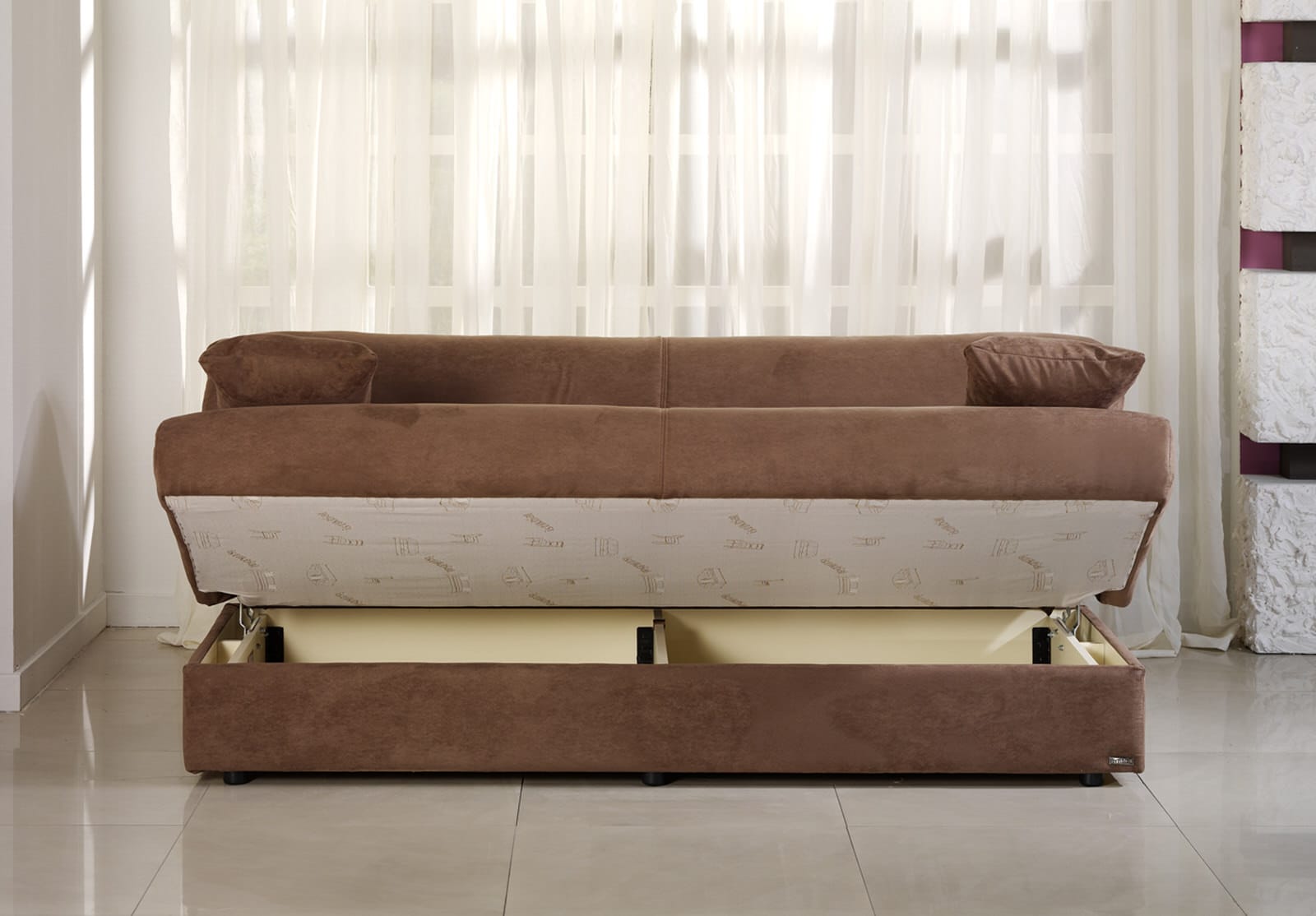Regata Obsession Truffle Convertible Sofa Bed by Sunset