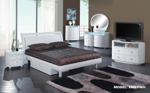 emily white glossy nightstandglobal furniture