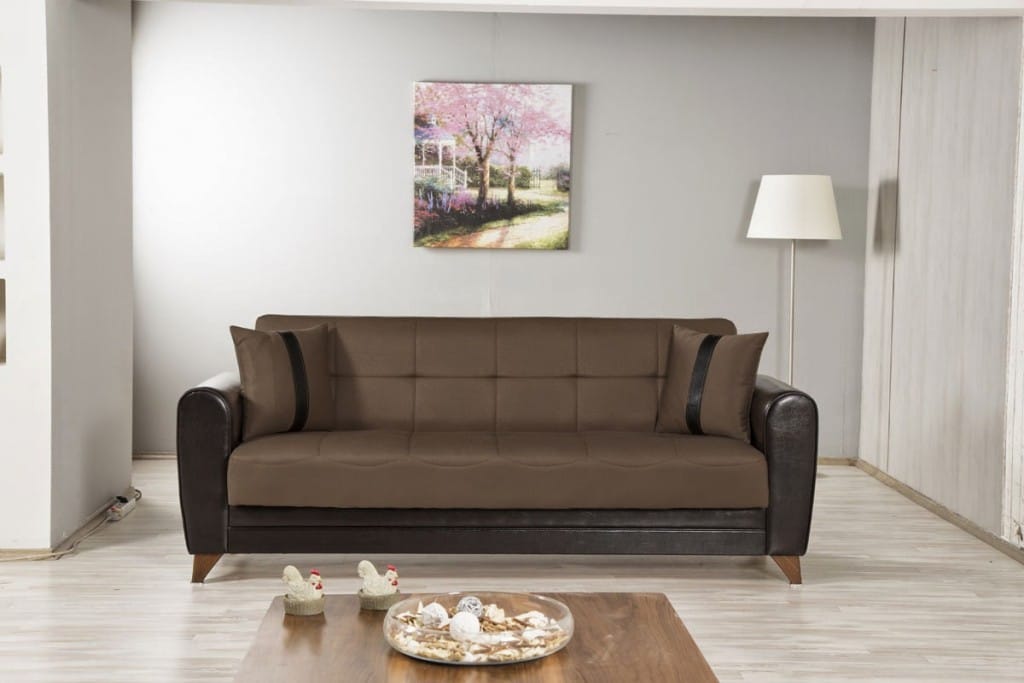 Bella Vista Prusa Brown Convertible Sofa Bed by Casamode