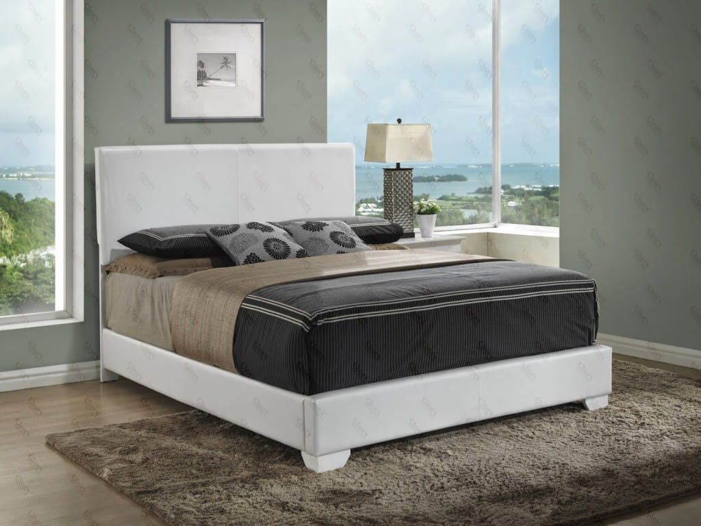 Upholstered Bed White by Glory Furniture