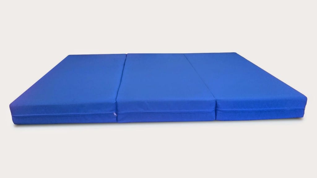 Folding Foam Bed/Bench Blue by Comfort Pure