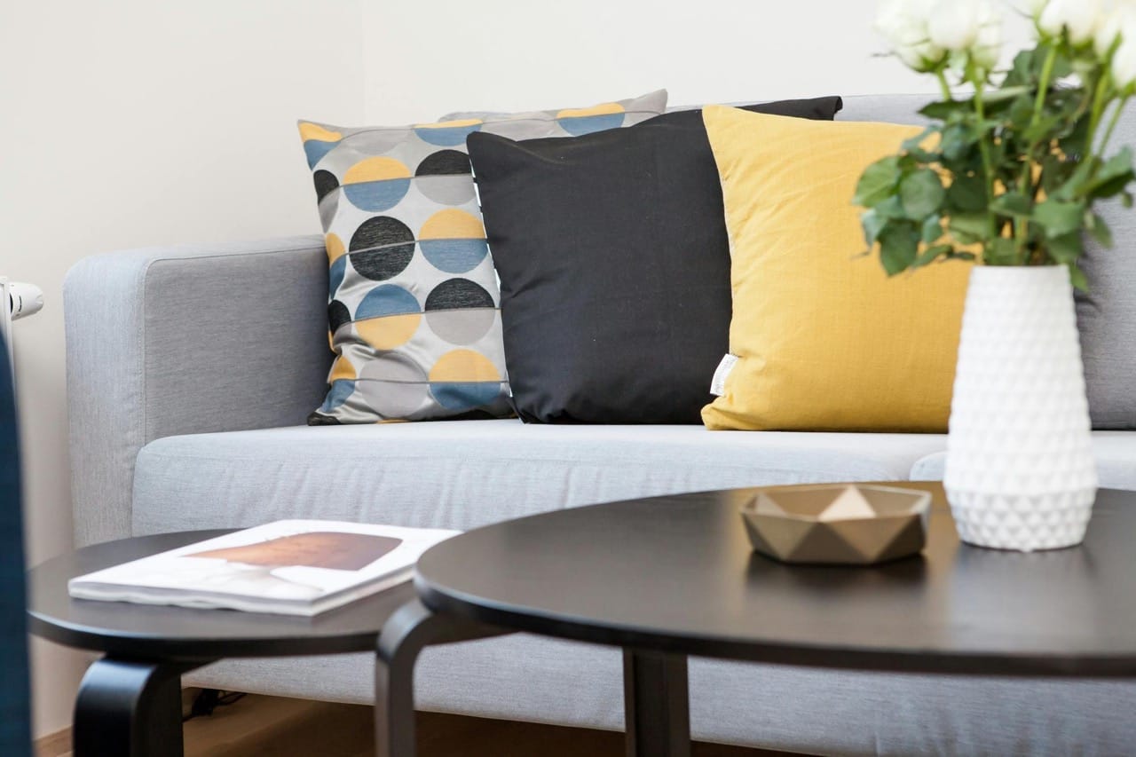 Sofa Bed with Accent Pillows