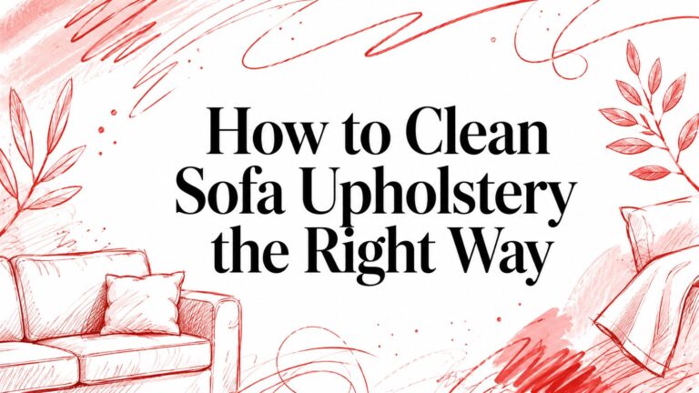 How to Clean Sofa Upholstery the Right Way