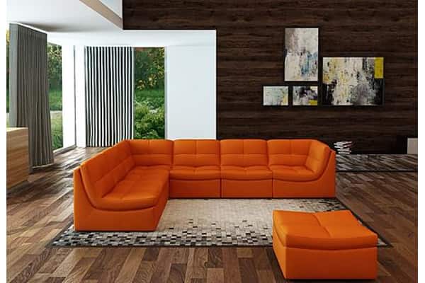 Lego 7 Pc Sofa Set in Pumpkin at Futonland