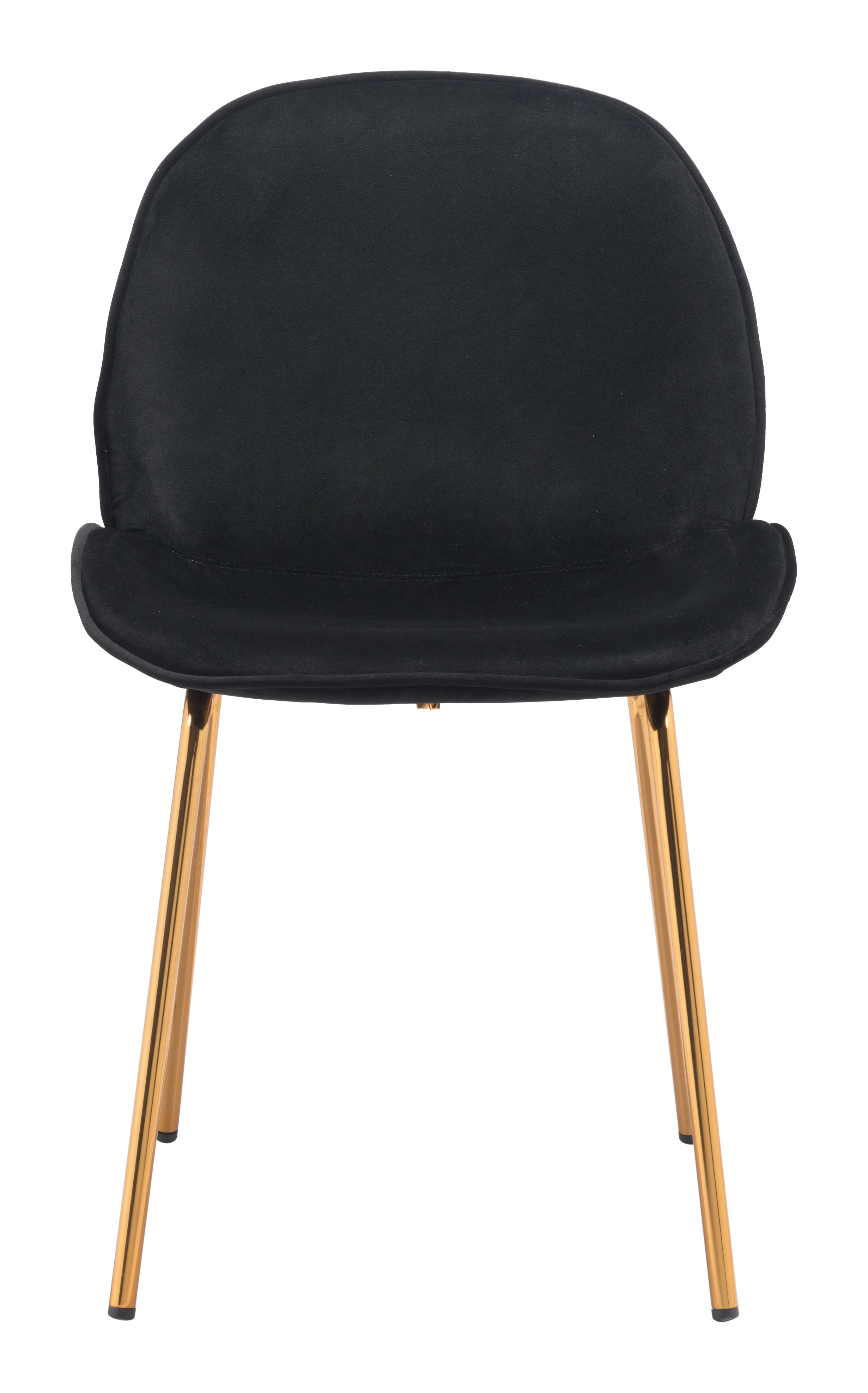 Siena Dining Chair Black Velvet (Set of 2) by Zuo Modern