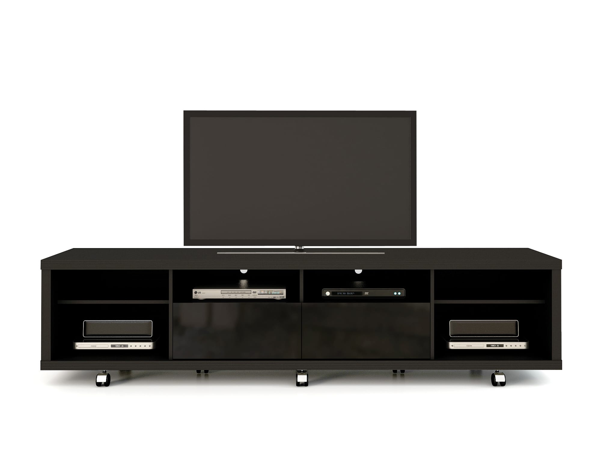 Cabrini Black Gloss & Black Matte 2.2 TV Stand by Manhattan Comfort