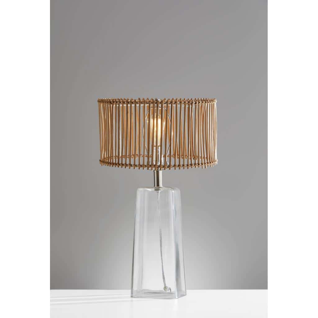 Cuba Tapered Table Lamp (Clear/Natural) by Adesso Furniture