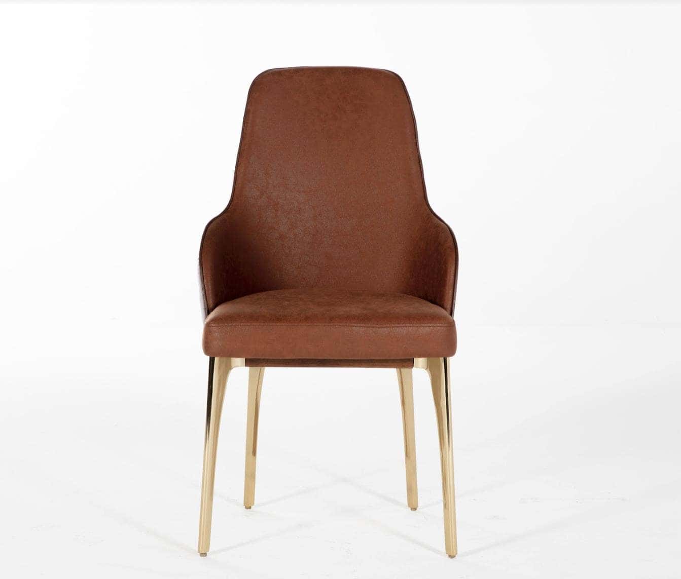 Montego 6166 Dining Chair Set of 2 (Dark Brick/Montego) by Bellona