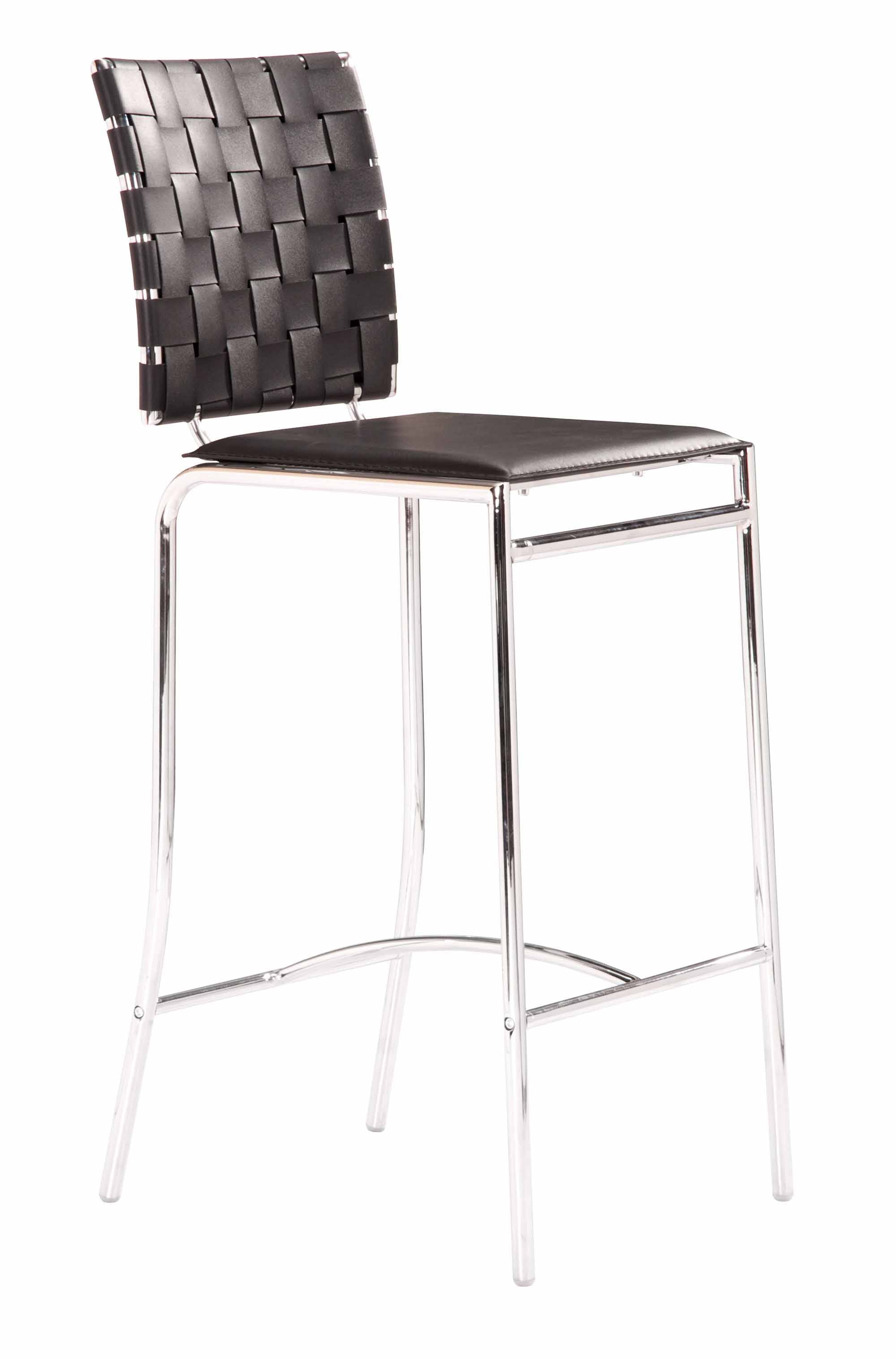 Criss Cross Counter Chair Black (Set of 2) by Zuo Modern
