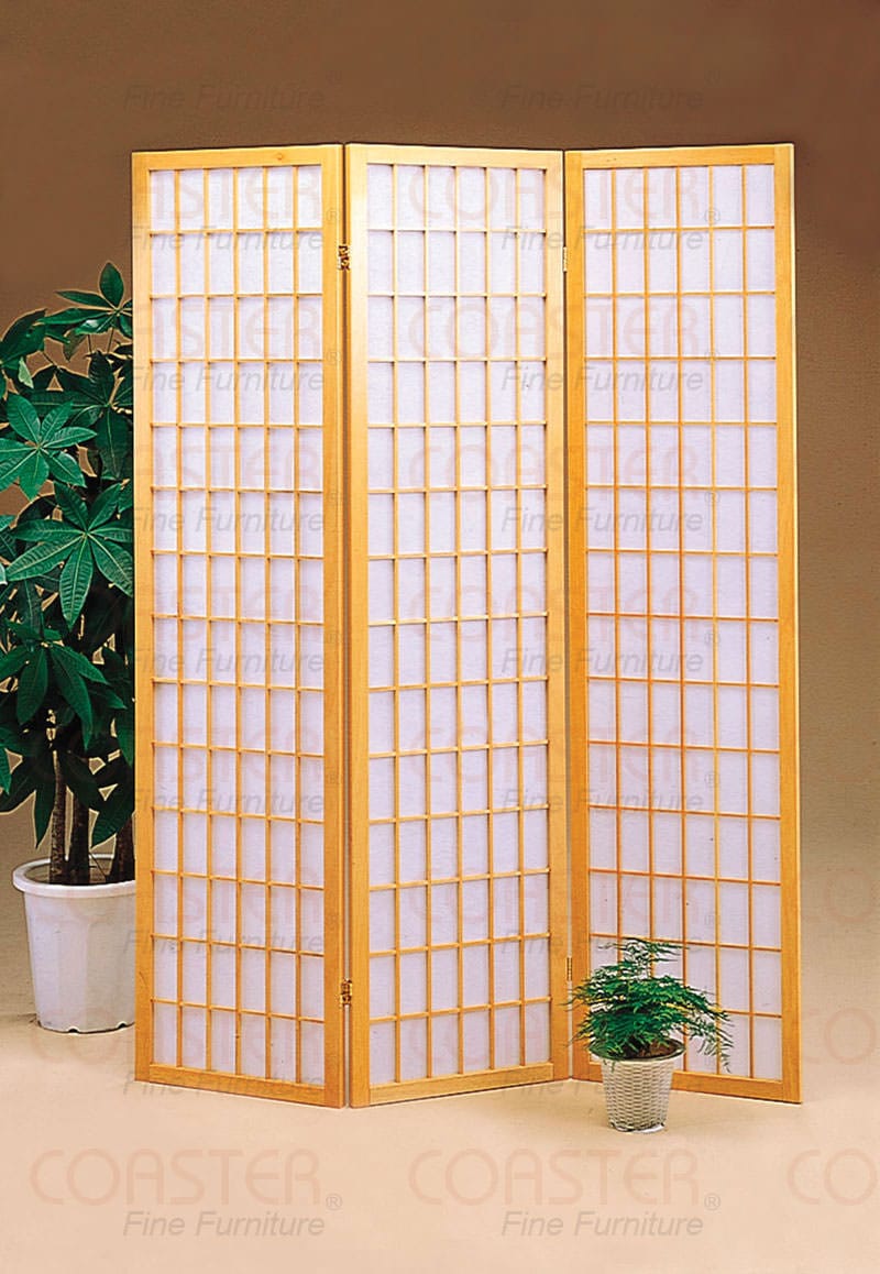 Coaster Furniture Carrie 4621 3-Panel Room Divider Folding Shoji Screen - Thumbnail 4