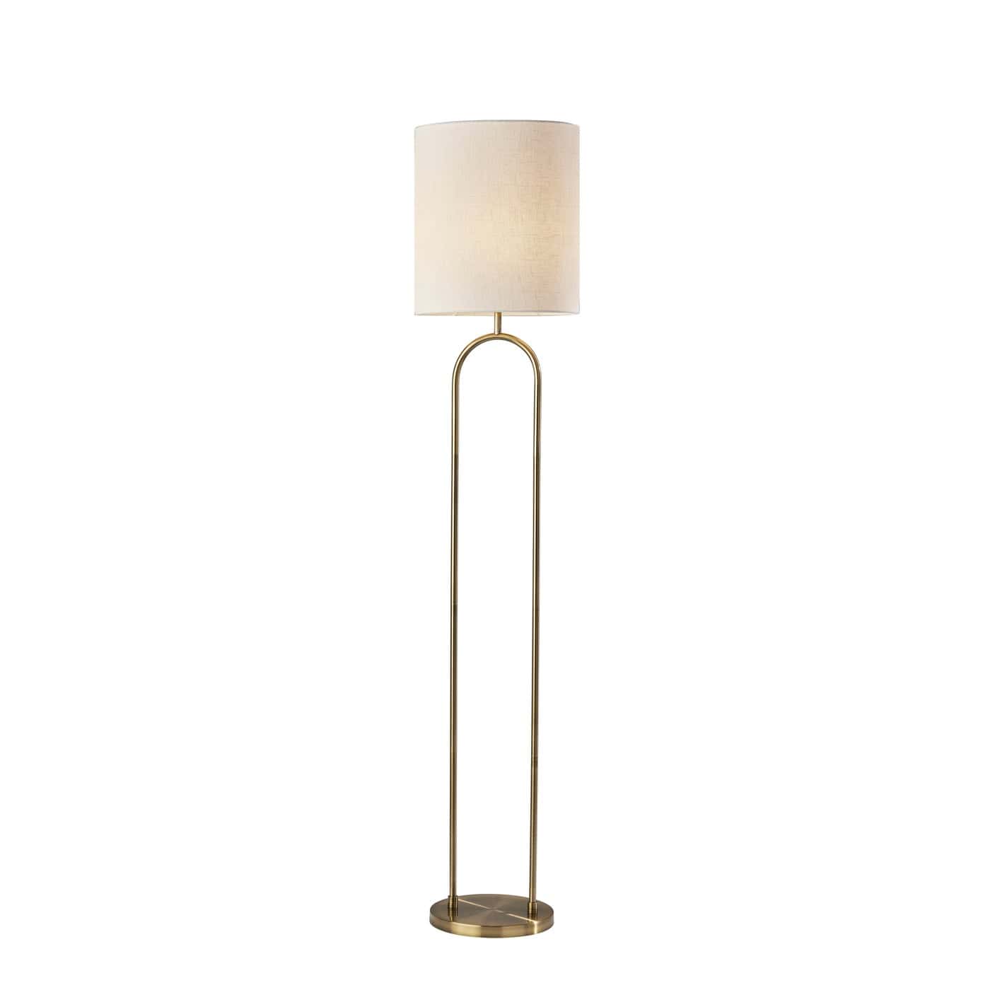 Joey Floor Lamp Antique Brass by Adesso Furniture