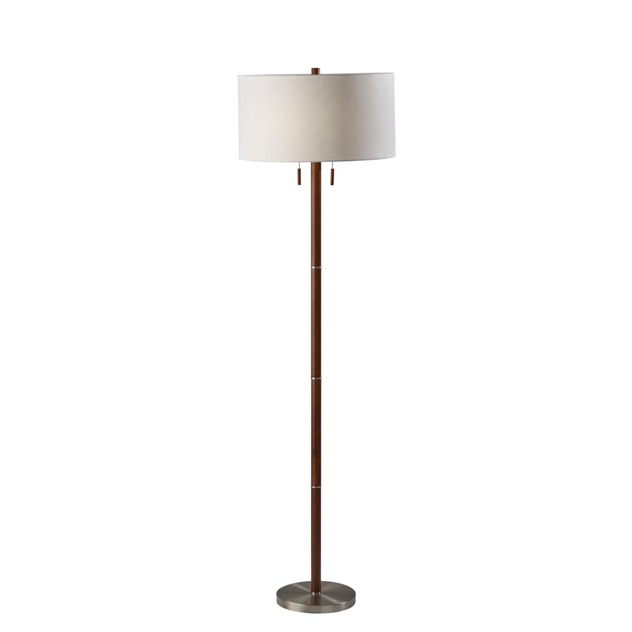Madeline Walnut Wood Floor Lamp by Adesso Furniture