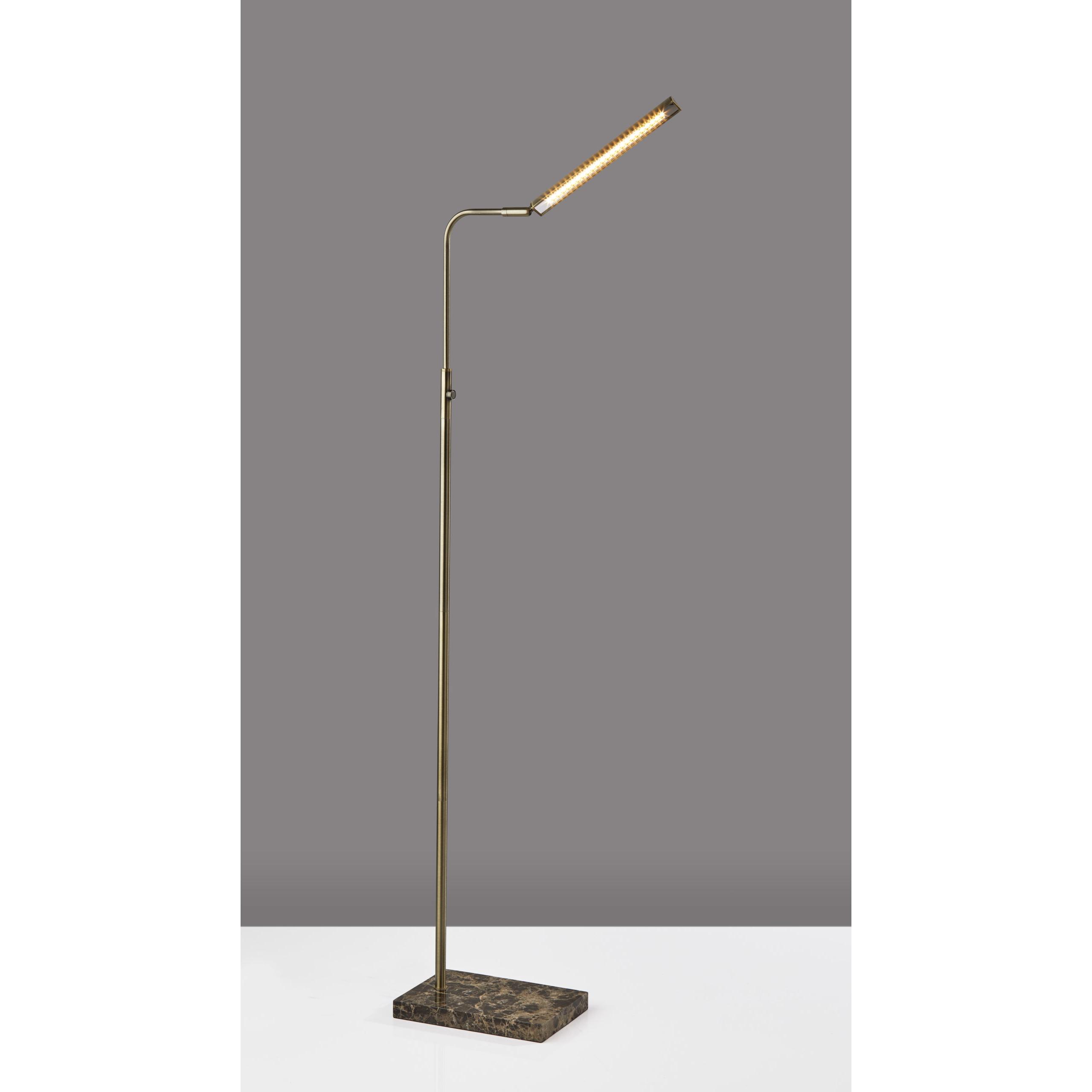 Reader Antique Brass Led Floor Lamp by Adesso Furniture