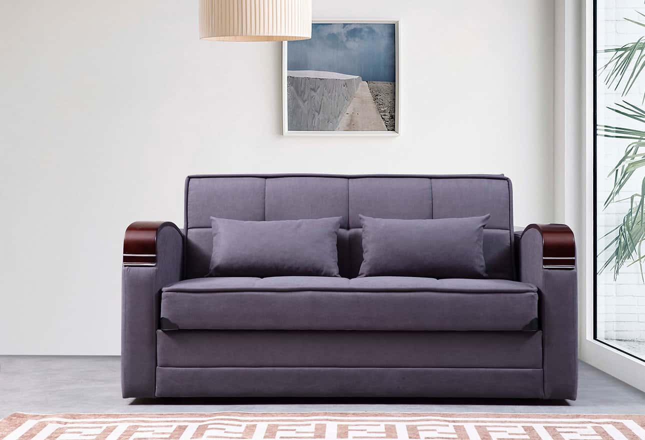 Elegance Gray Microfiber Sleeper Sofa