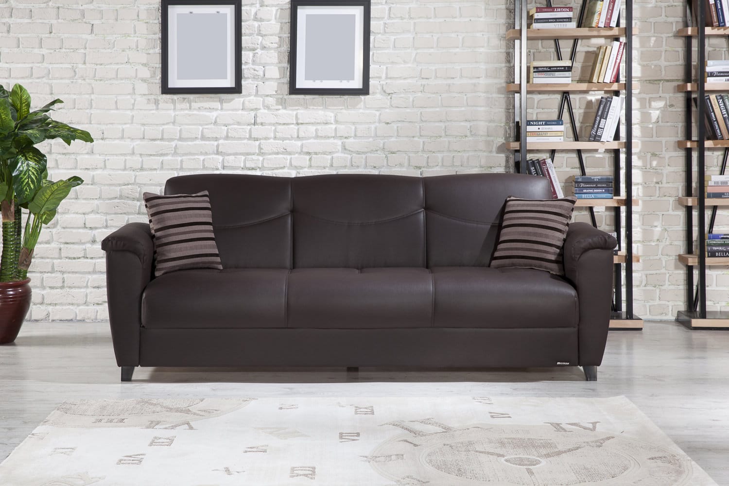 Aspen Santa Glory Dark Brown Sofa Bed by Istikbal Furniture