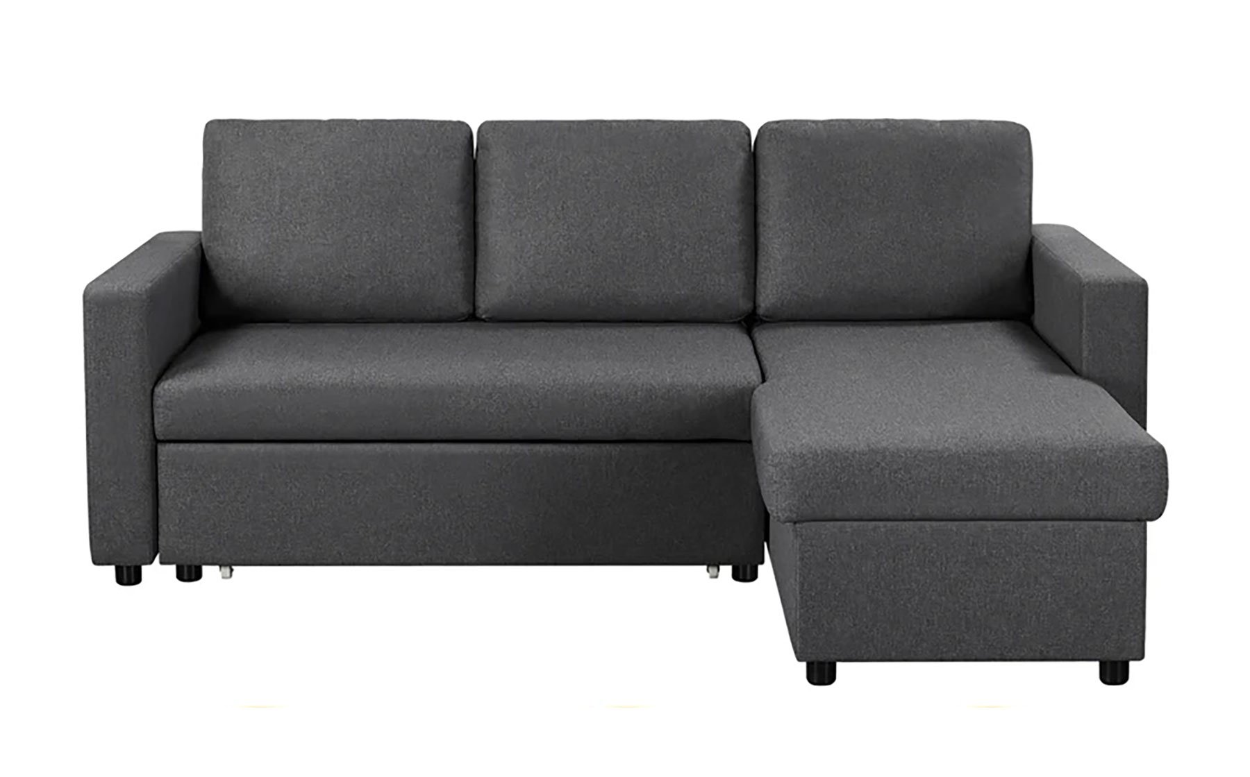 Avila Reversible Sectional Sofa Bed Dark Gray w/Storage by Prestige  Furnishings