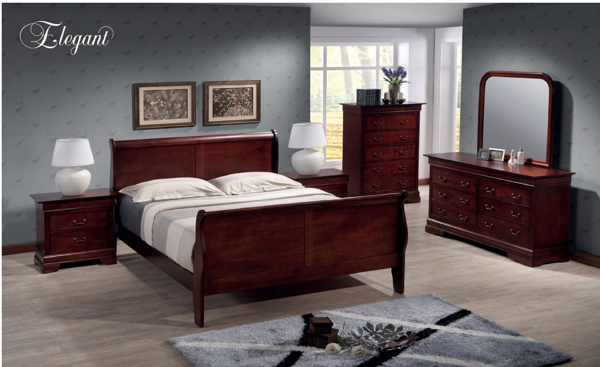 Louis Philippe Bedroom Set B220 by Elegant Furniture