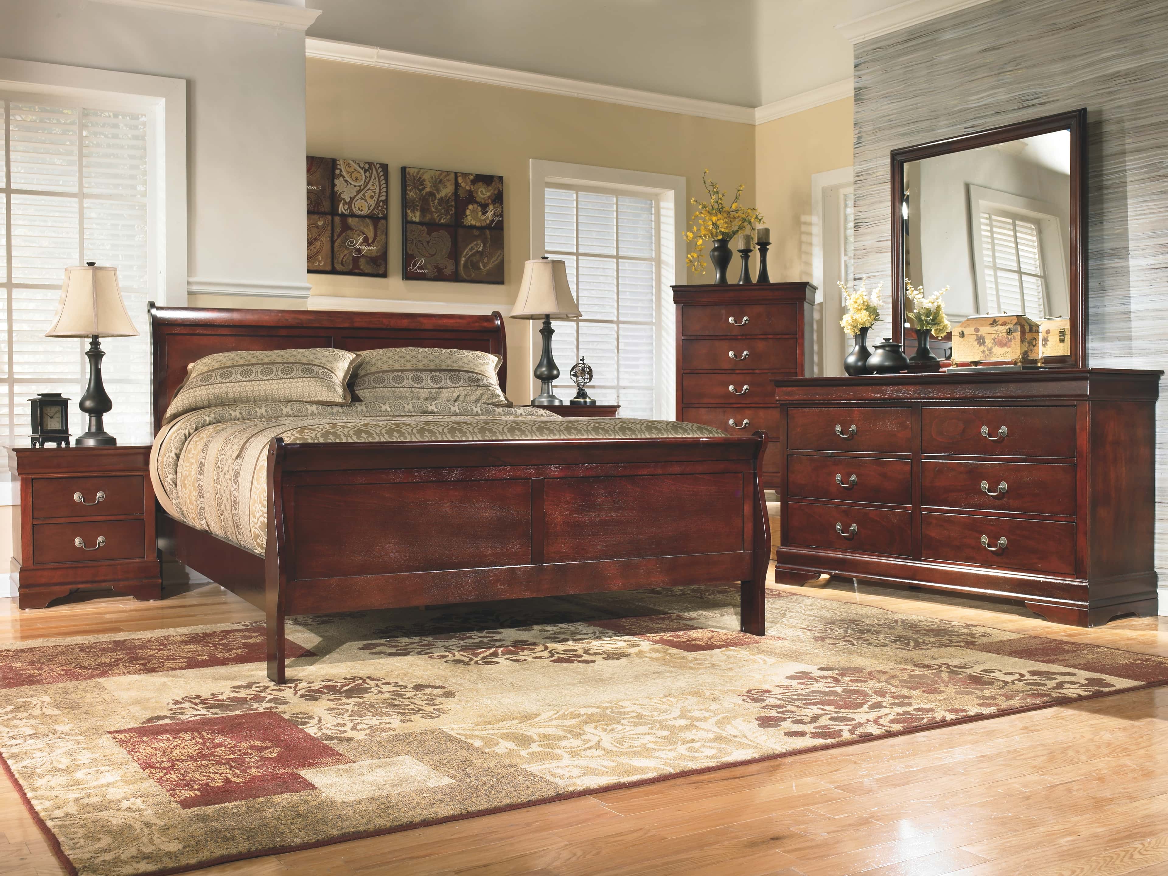 ashley furniture wooden bedroom set