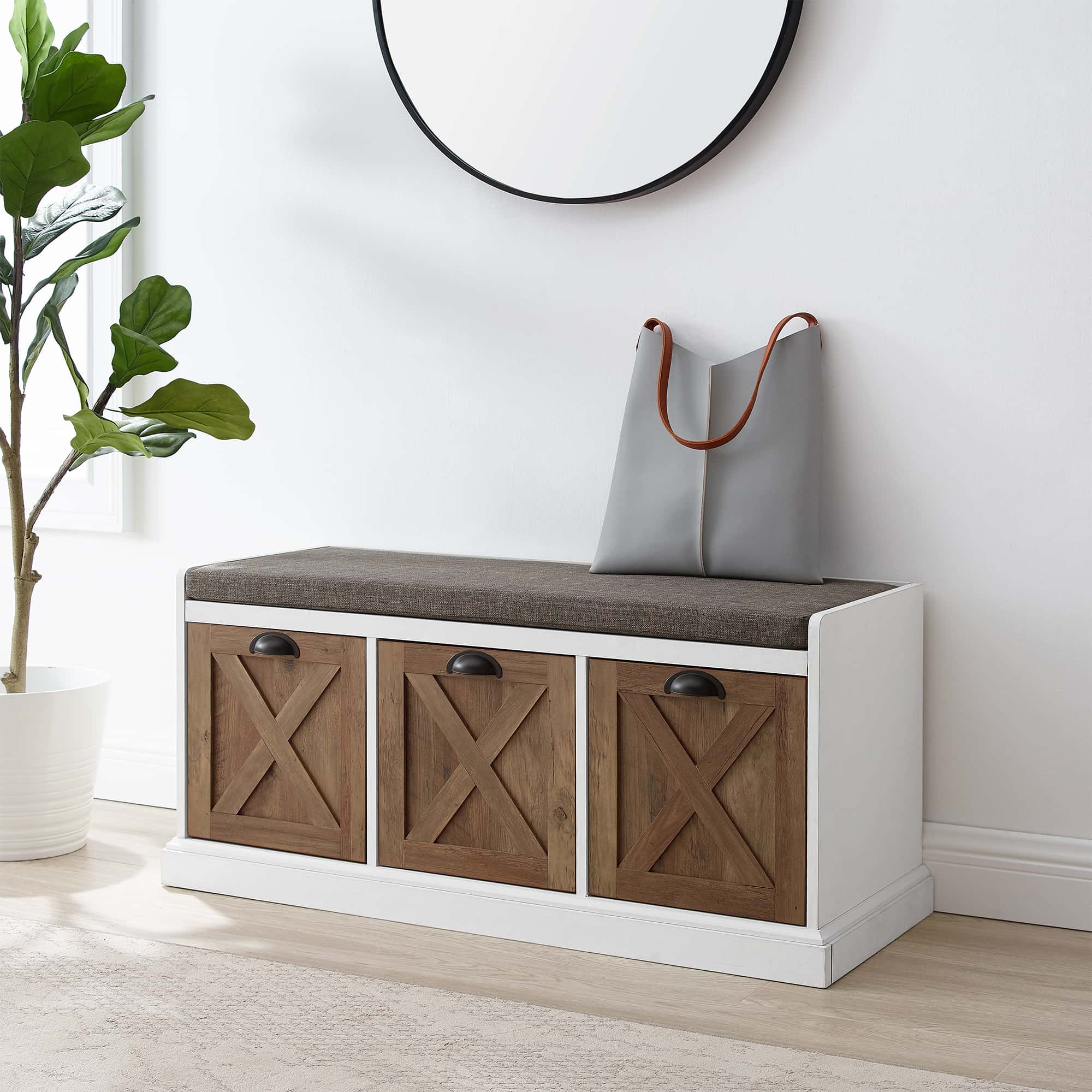 Entryway bench with drawers deals