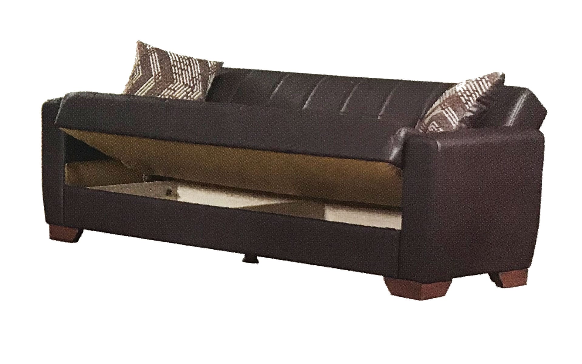 Barato Brown PU Leatherette Sofa Bed by Casamode