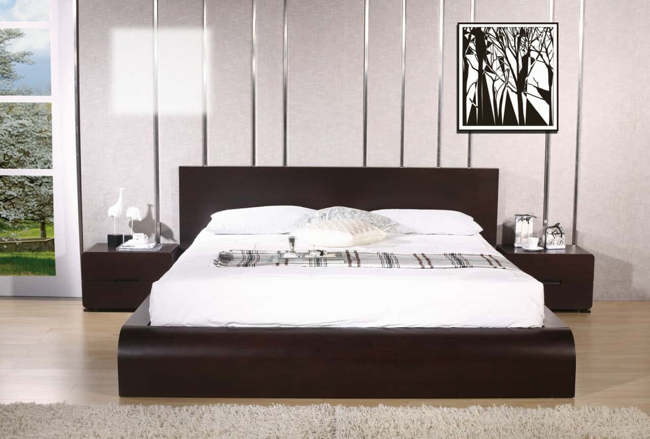 Cosmo Wenge Wood Bedroom Set at Futonland