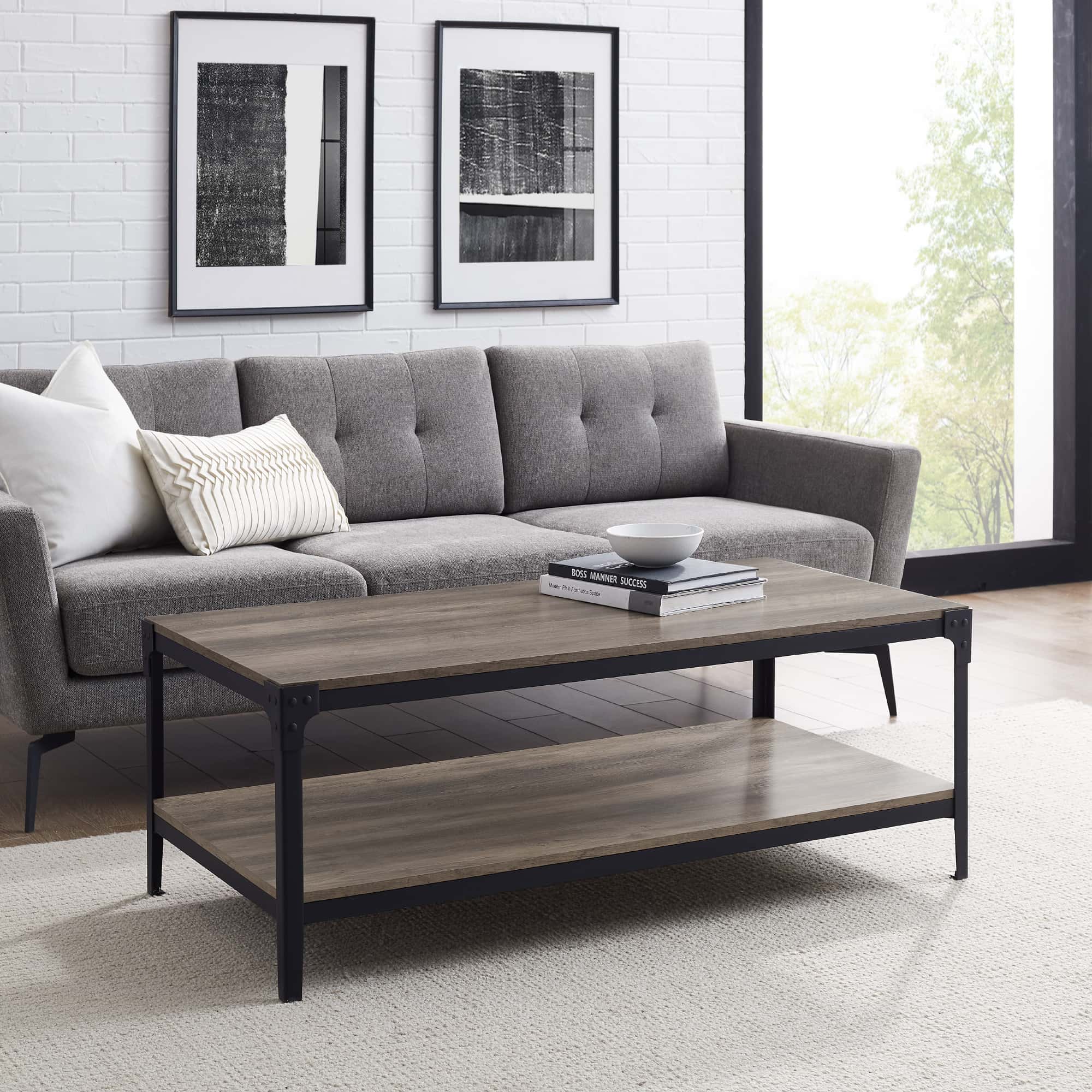 Walker edison rustic 2024 wood coffee table