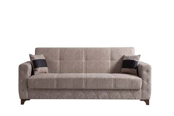 Sultan Beige Microfiber Fabric Sofabed by Casamode