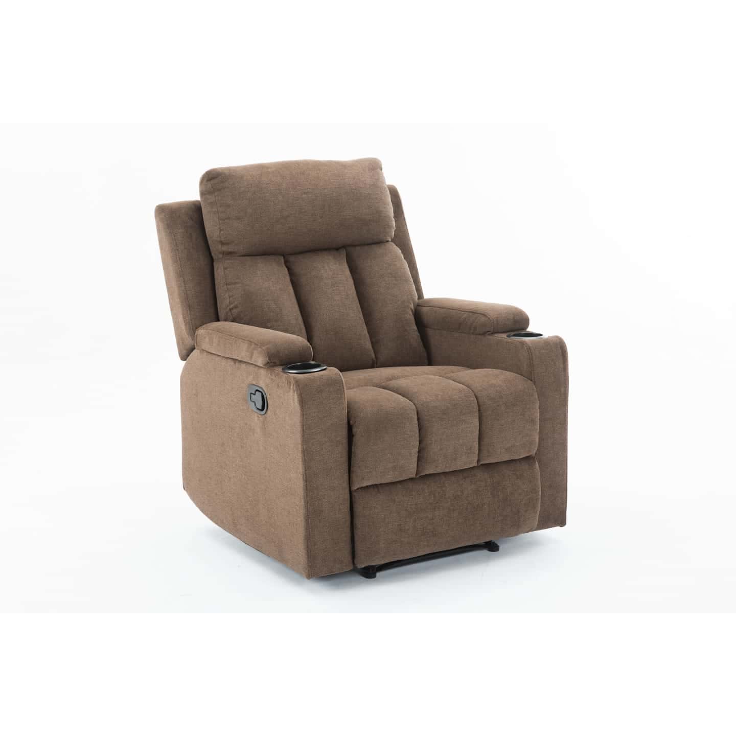 Zoy Brown Fabric Recliner Chair by Casamode