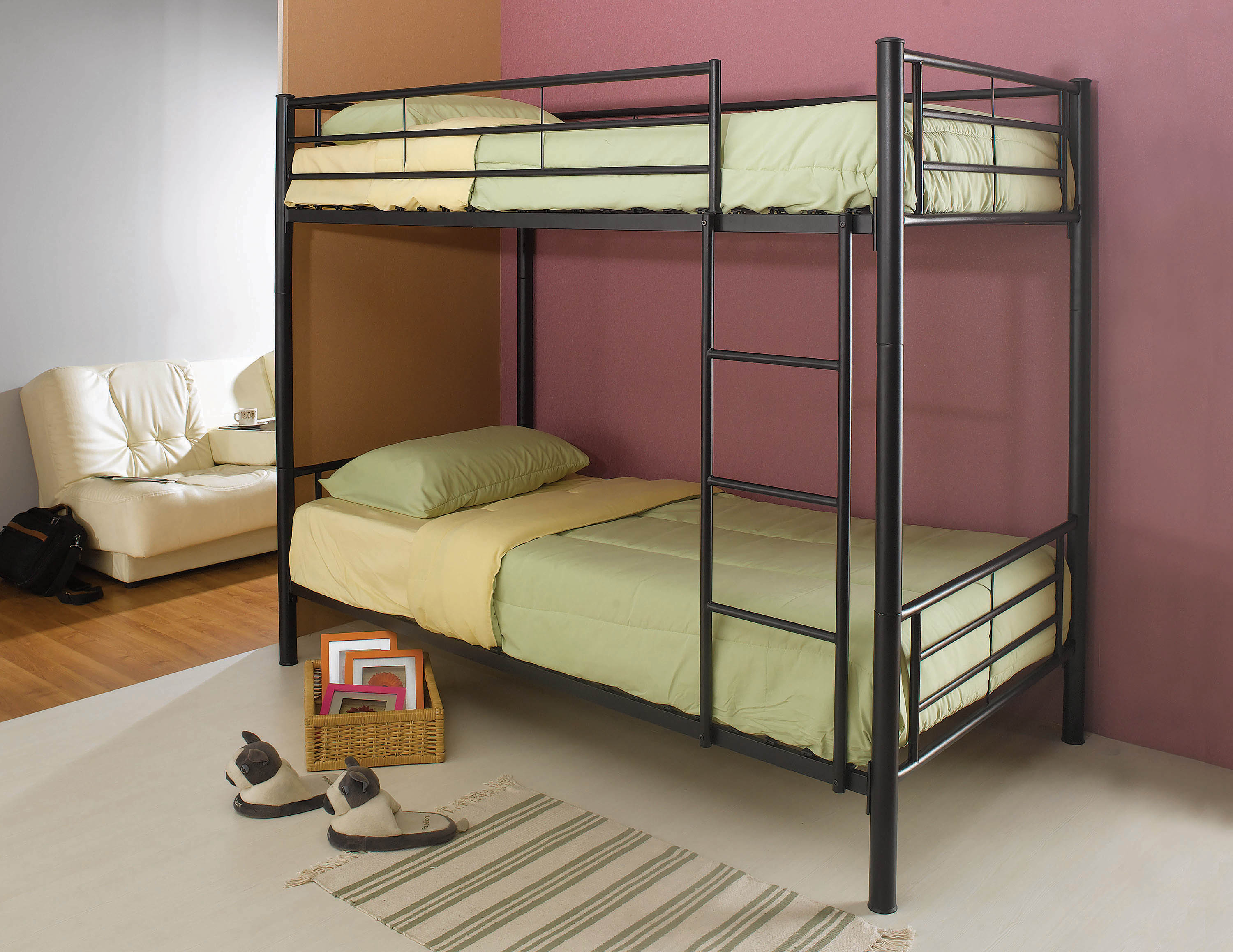 metal twin bunk beds for adults