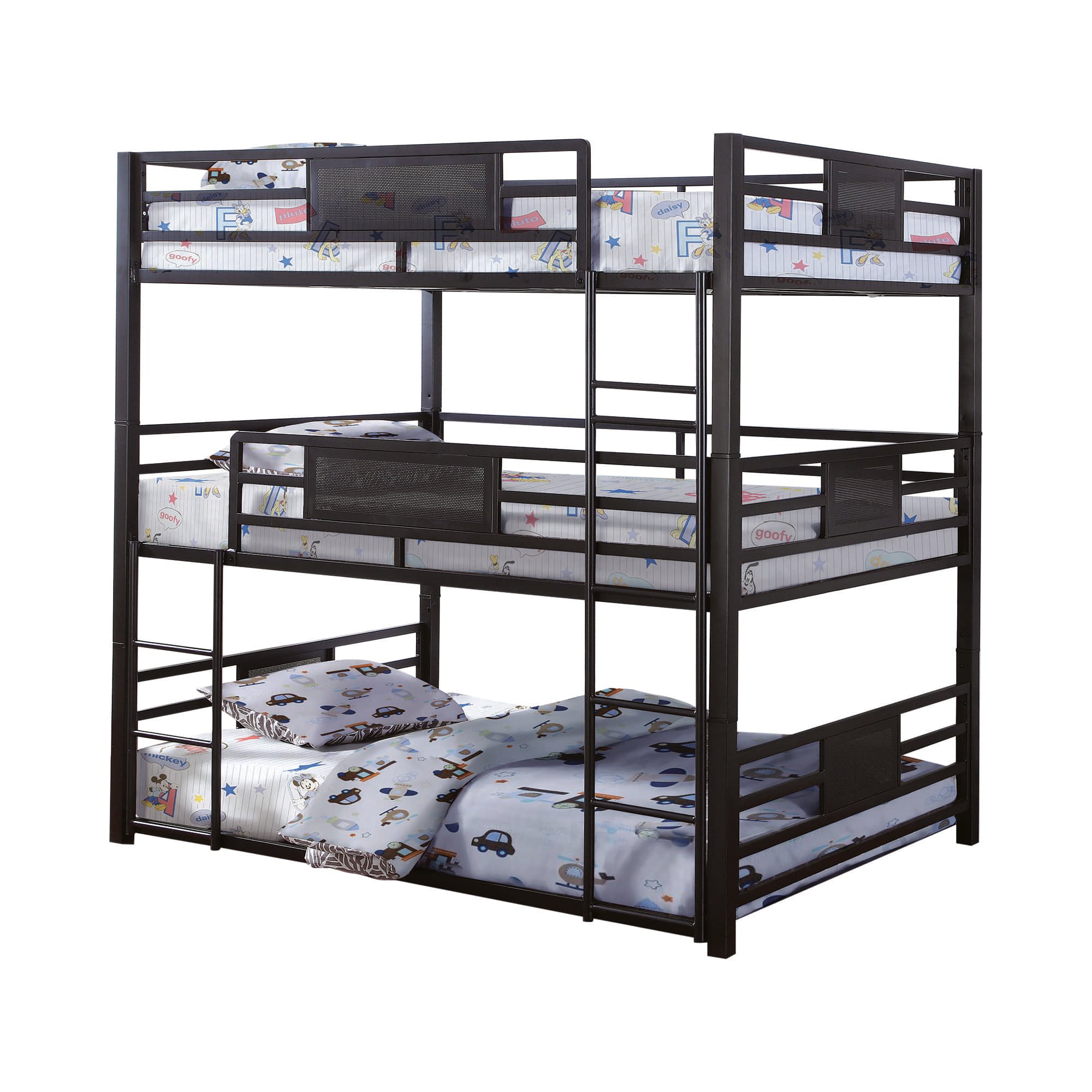 black triple bunk bed