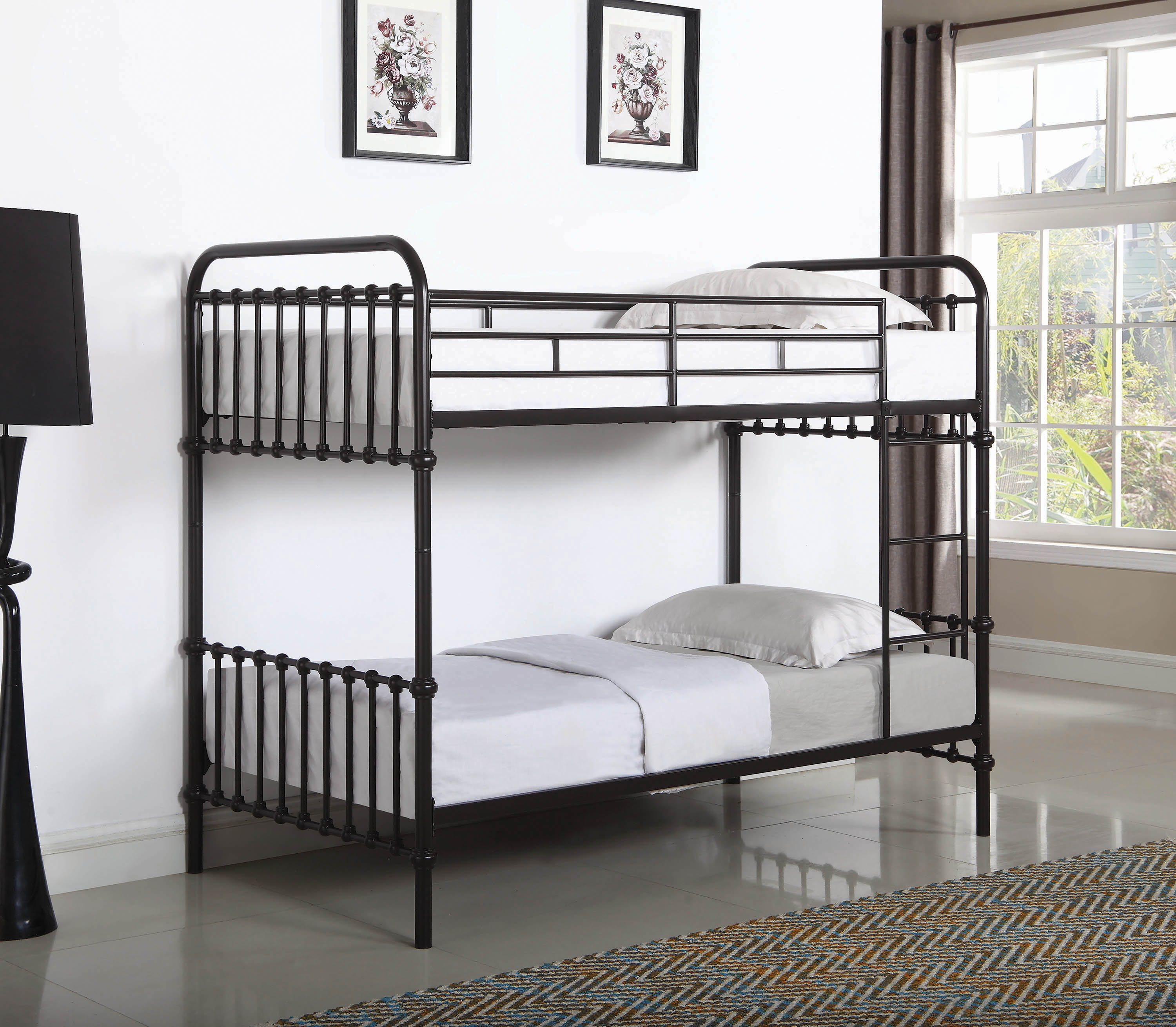 metal bunk beds twin over twin