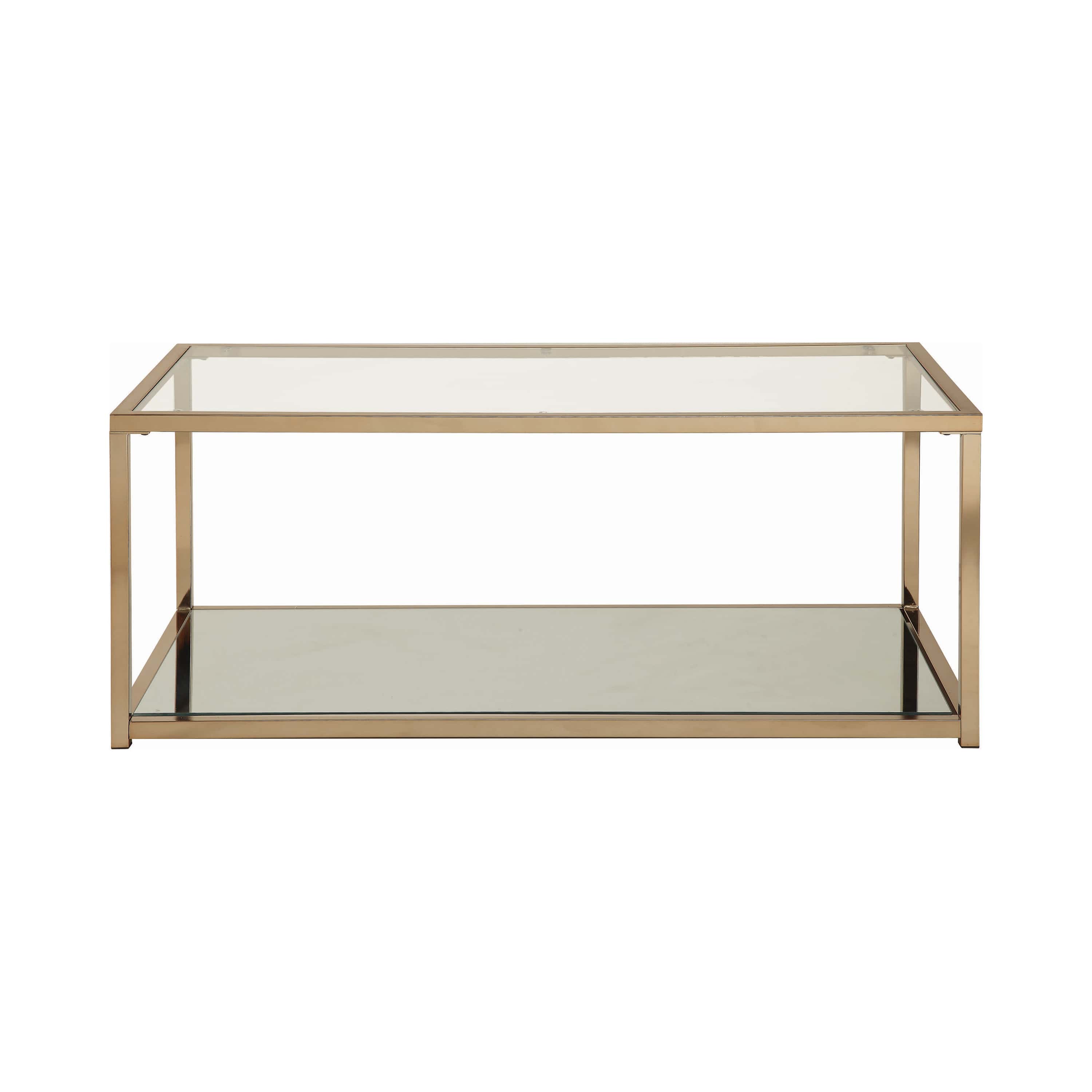 Chrome mirror coffee online table