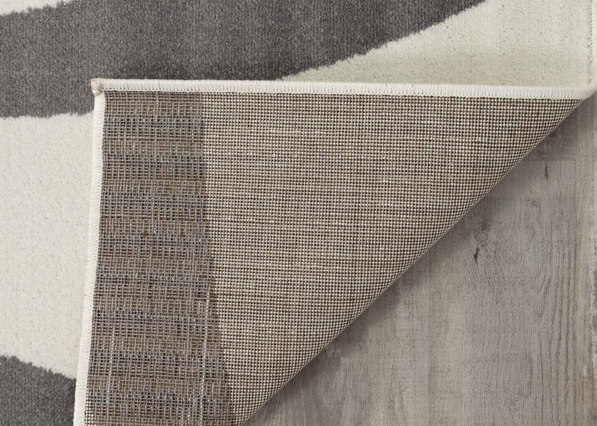 Century Cream Grey Curvilinear Lines Rug at Futonland