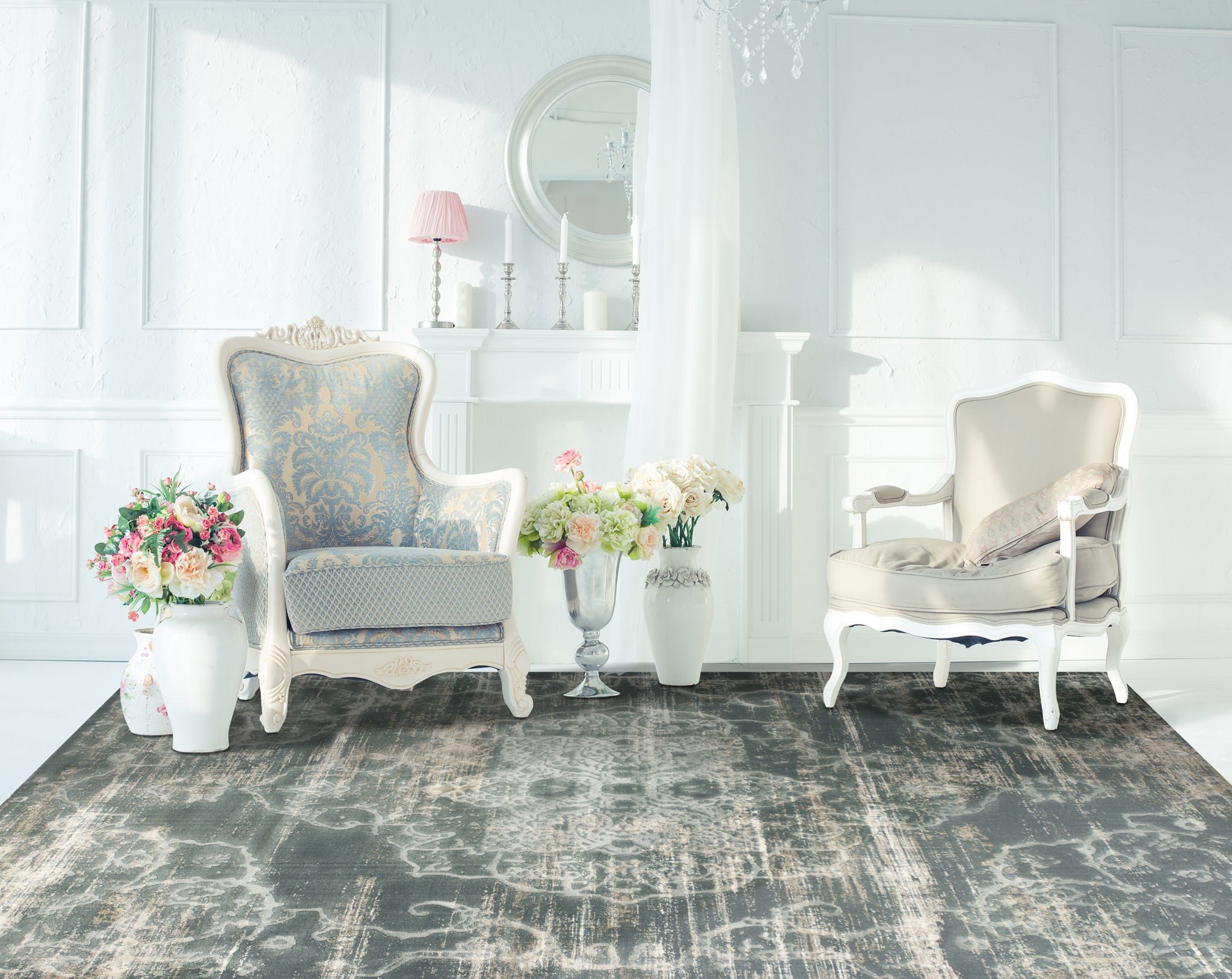 Crete Slate Traditions Area Rug at Futonland
