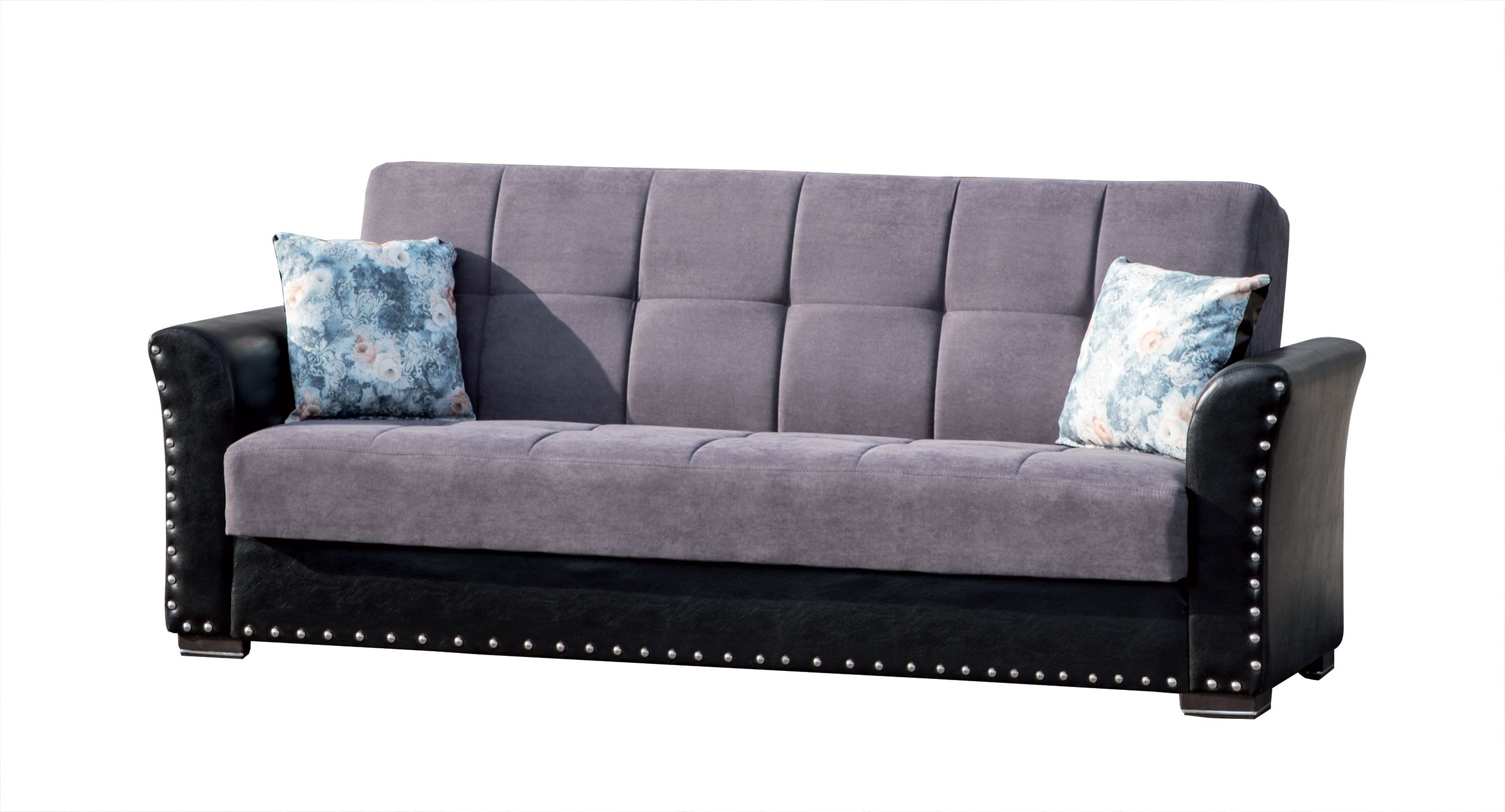 Diva Gray Fabric Convertible Sofa Bed by Casamode