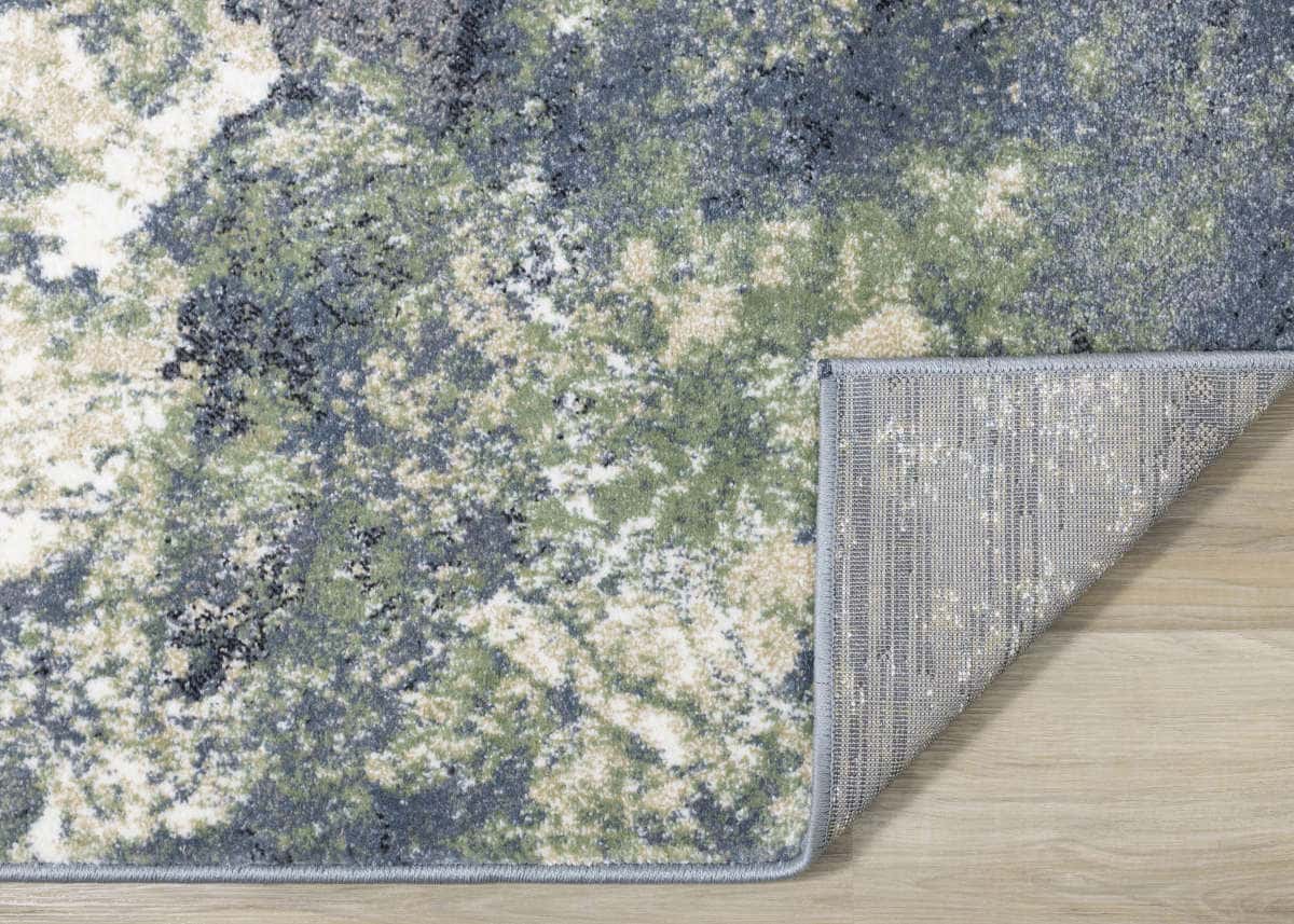 Abstract Dawn Rug Dawn Blue Green Abstract Rug at Futonland