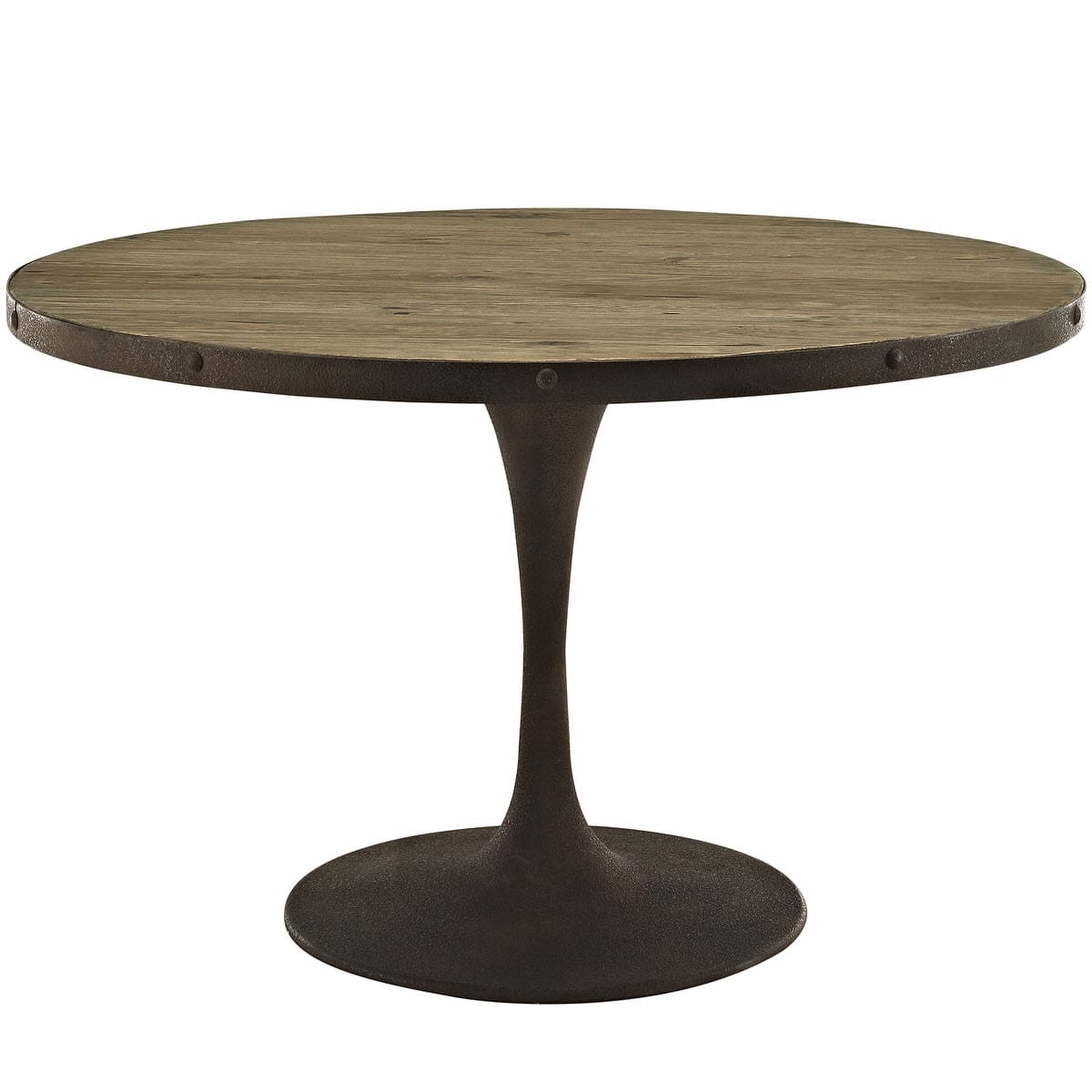Drive 48 Inch Round Wood Top Dining Table Brown By Modern Living