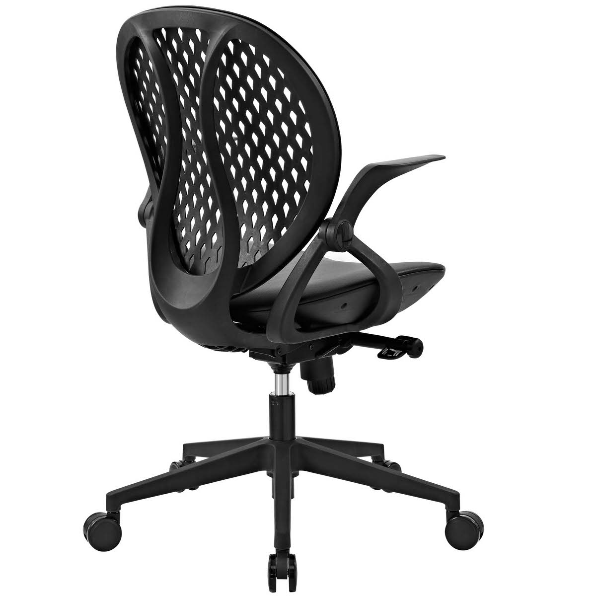 Stellar Vinyl Office Chair Black at Futonland