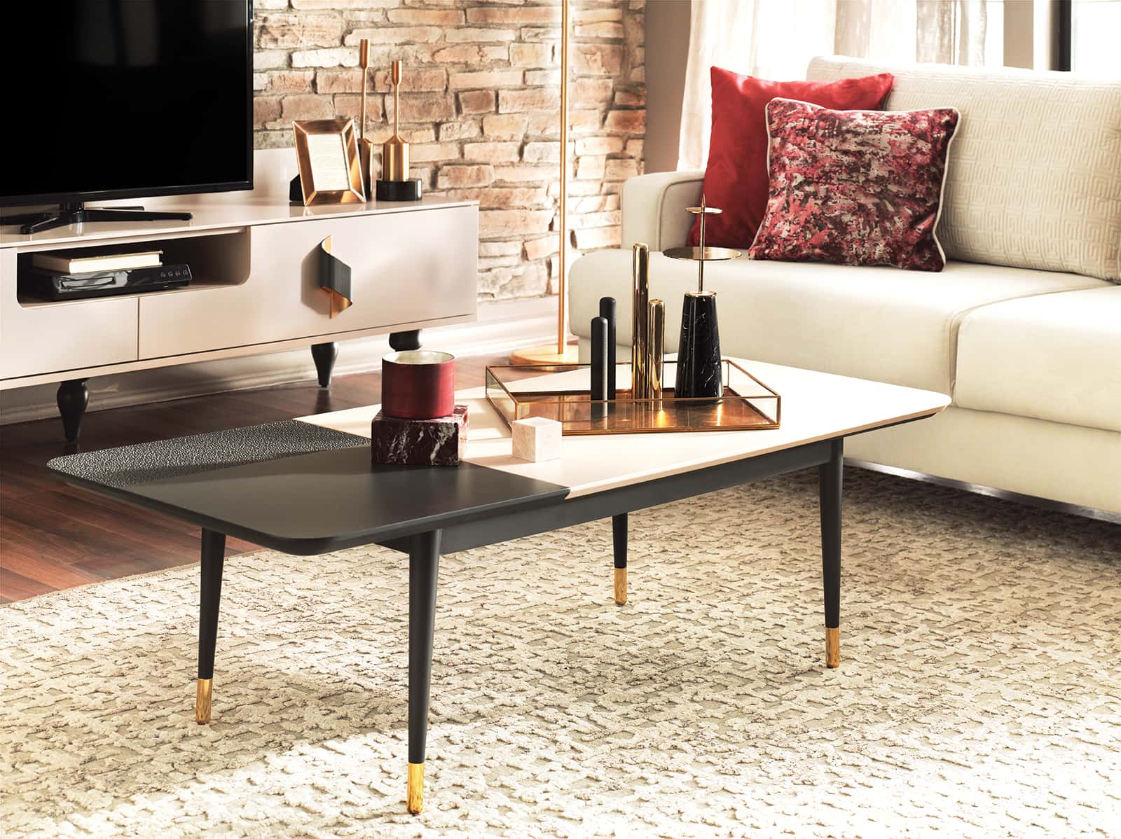 Simena Rectangle Coffee Table by Enza Home