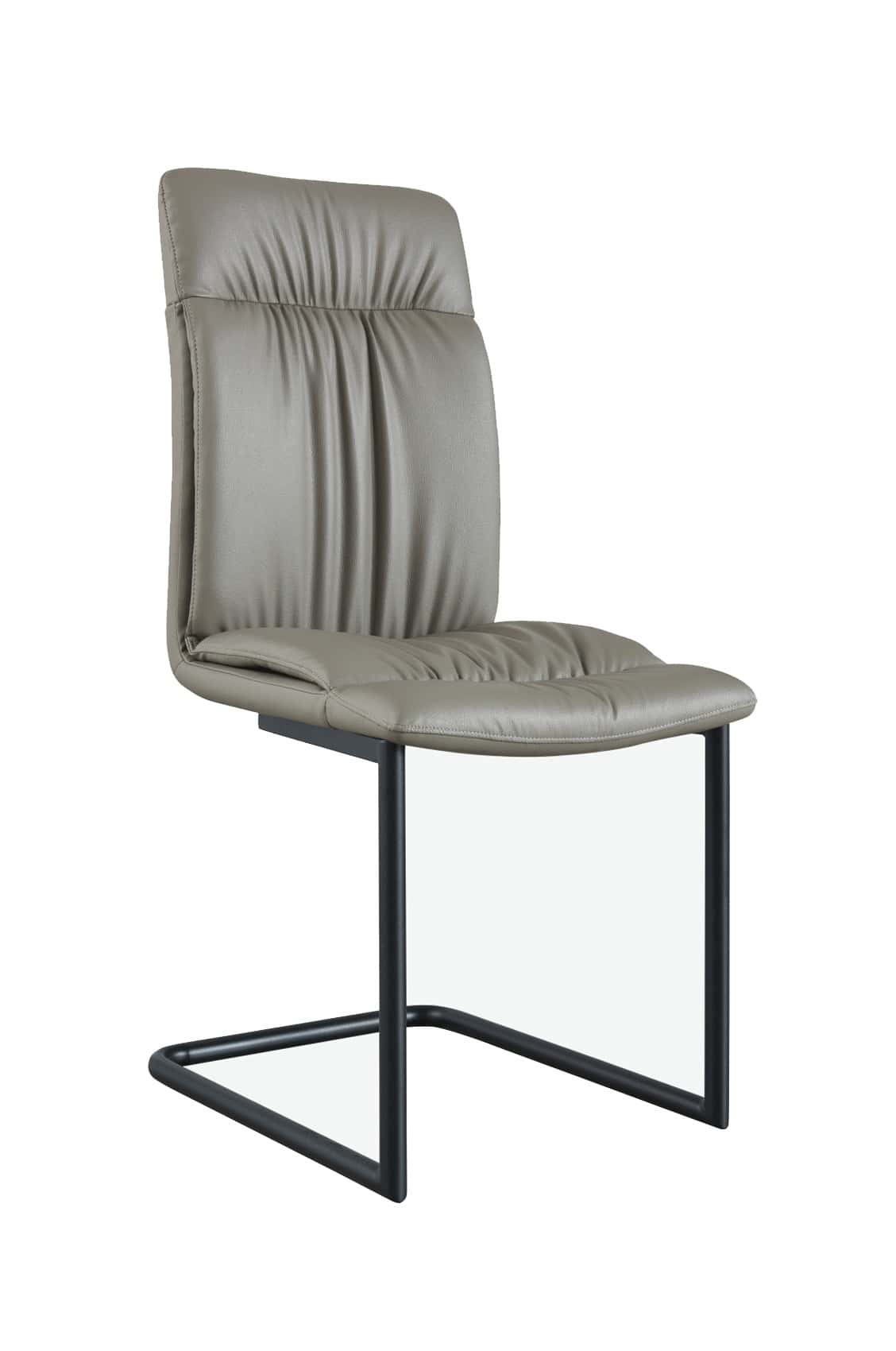1254 Grey Leather Dining Chair