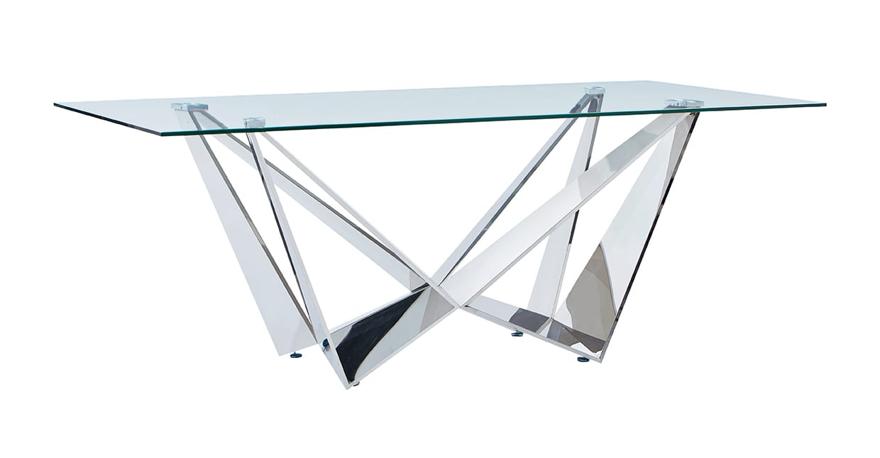 Rectangular Glass Top Dining Table 2061 - Thumbnail 2